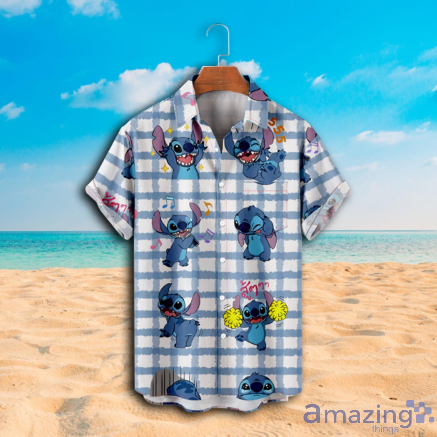 Disney Lilo & Stitch Pattern Short Sleeve Hawaiian Shirt For Family Product Photo 1
