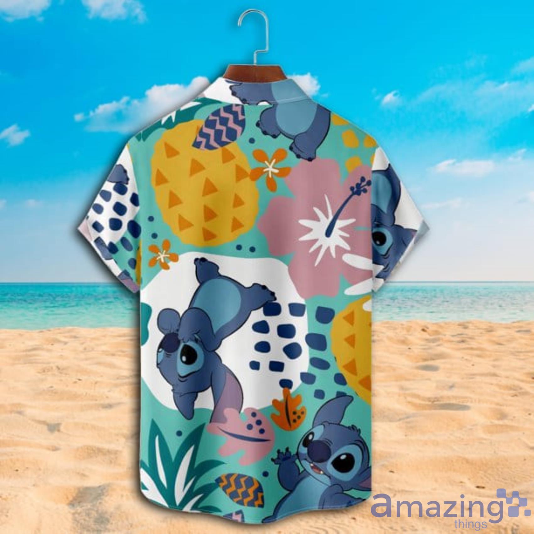 Disney Stitch And Lilo Cartoon Short Sleeve Hawaiian Shirt Product Photo 1