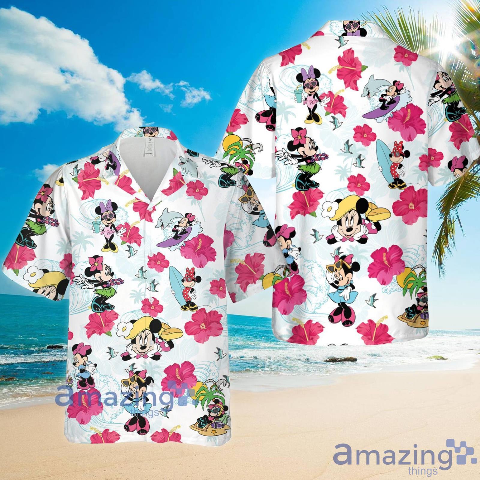 Dolphin & Minnie Surfing Hawaiian Shirt Summer Gift For Men And Women Product Photo 1