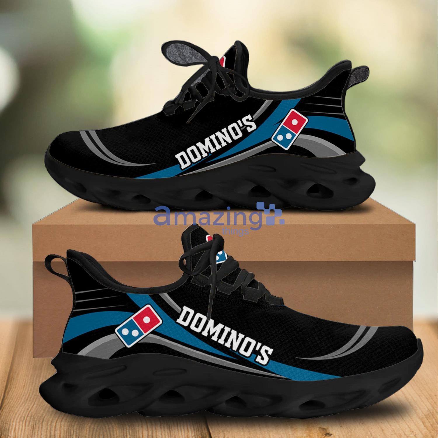 Domino's Black Pizza Max Soul Shoes Men And Women Running Sneakers image Domino's Black Pizza Max Soul Shoes Men And Women Running Sneakers Product Photo 1
