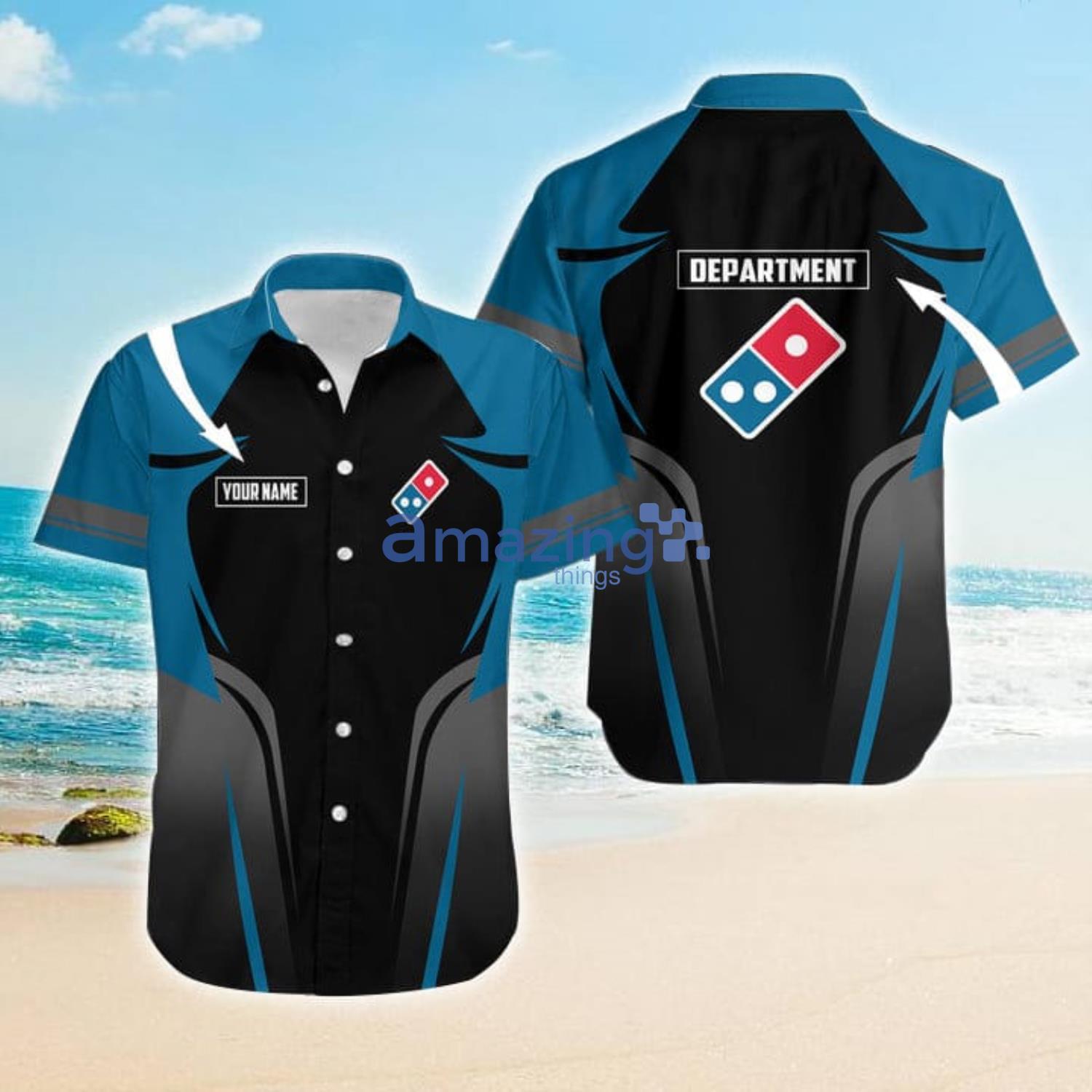 Domino's Pizza Ultra Personalized Name Hawaiian Shirt Product Photo 1