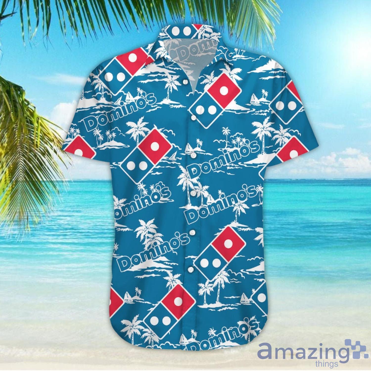 Domino's Tropical Flower Aloha Hawaiian Shirt And Beach Short Set image Dominos Tropical Flower Aloha Hawaiian Shirt And Beach Short Set Product Photo 4