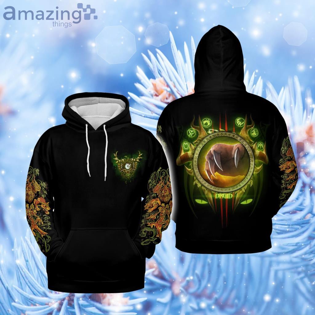 Druid Icon Class WoW Classic AOP Hoodie 3D - Druid Icon Class WoW Classic AOP Hoodie 3D