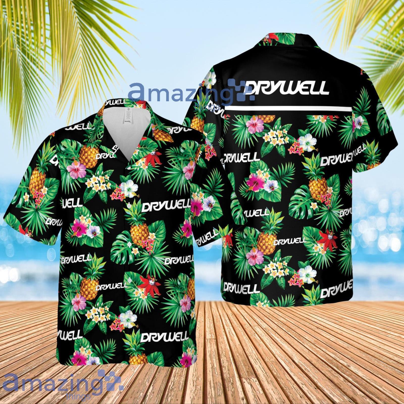 Drywell Condoms Pineapple Tropical Flower Summer Set Hawaiian Shirt And Shorts Product Photo 1
