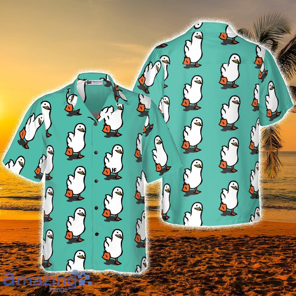 Ducks In Tiffany Blue Tropical Hawaiian Shirt - Ducks In Tiffany Blue Tropical Hawaiian Shirt Ducks In Tiffany Blue Tropical Hawaiian Shirt - Ducks In Tiffany Blue Tropical Hawaiian Shirt
