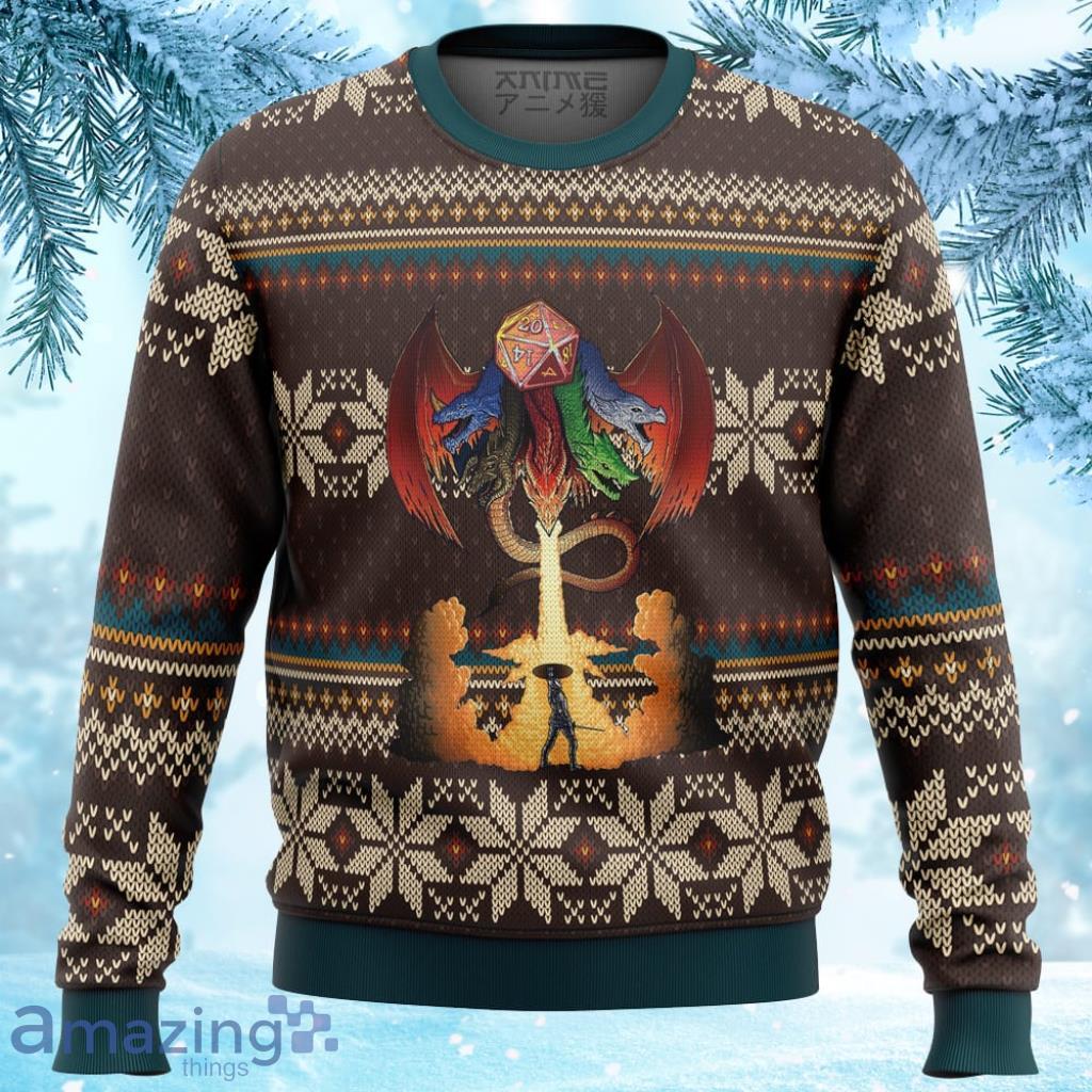 Dungeons &amp Dragons Ugly Christmas Sweater 3D - Dungeons &amp Dragons Ugly Christmas Sweater