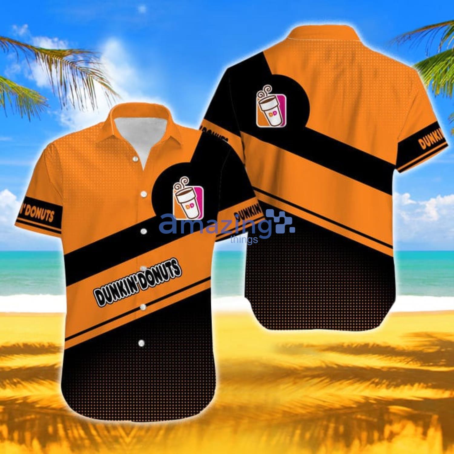 Dunkin’ Donuts Men And Women Hawaiian Shirt Product Photo 1
