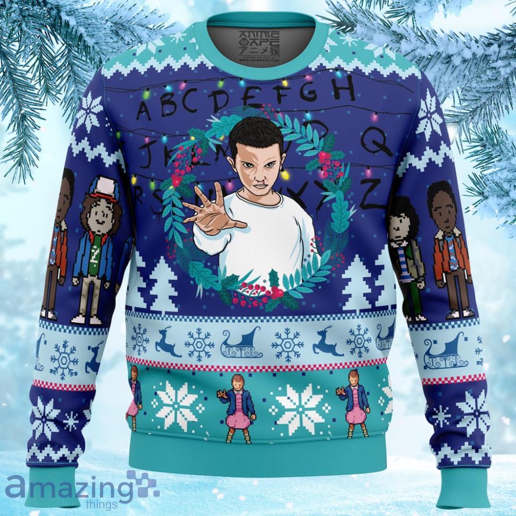 Eleven Stranger Things Ugly Christmas Sweater 3D - Eleven Stranger Things Ugly Christmas Sweater