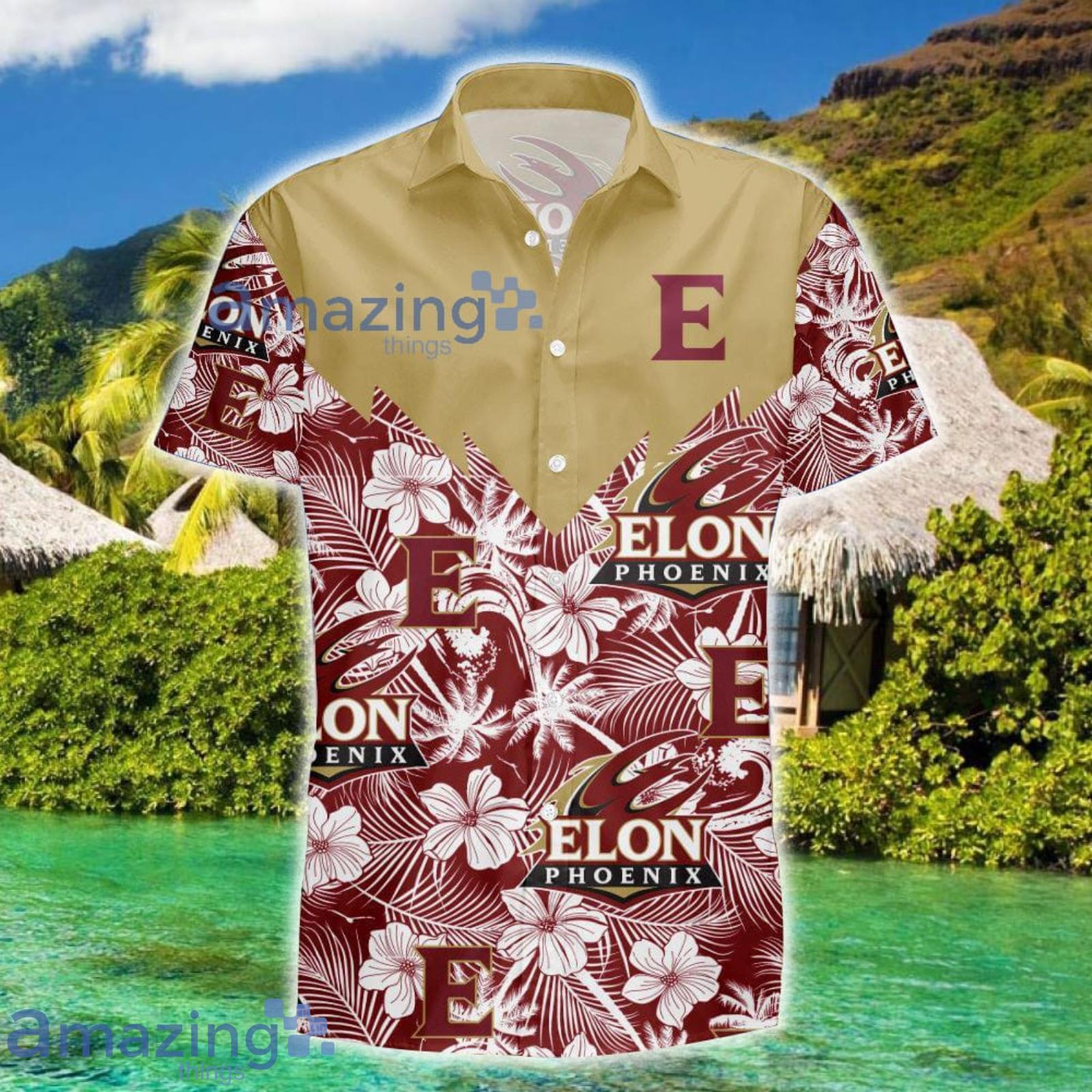 Elon Phoenix NCAA Tropical Pattern Summer Gift For Men And Women Product Photo 1