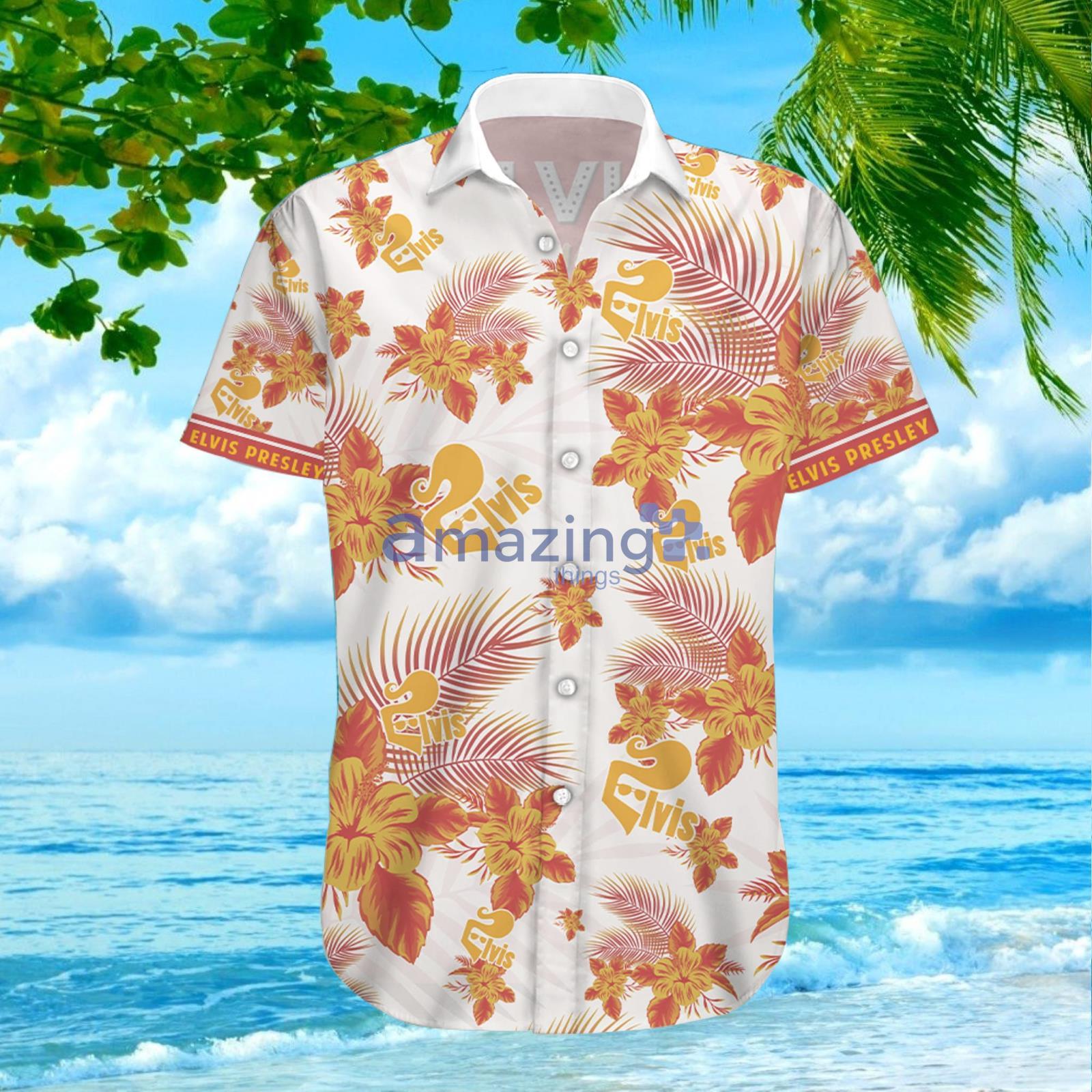 Elvis Presley Combo Hawaiian Shirt And Shorts Gift For Summer Vacation image Elvis Presley Combo Hawaiian Shirt And Shorts Gift For Summer Vacation Product Photo 4