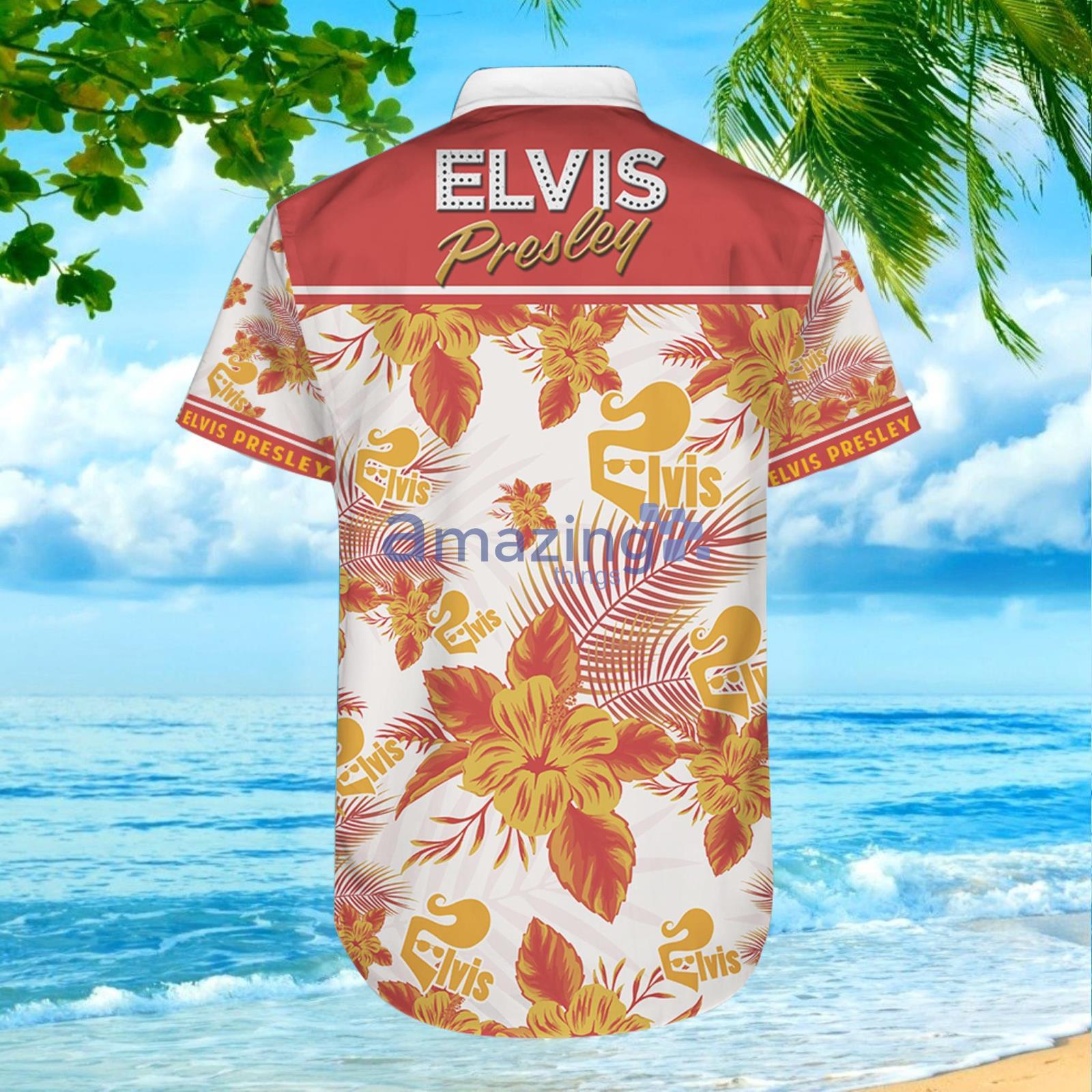 Elvis Presley Combo Hawaiian Shirt And Shorts Gift For Summer Vacation image Elvis Presley Combo Hawaiian Shirt And Shorts Gift For Summer Vacation Product Photo 5