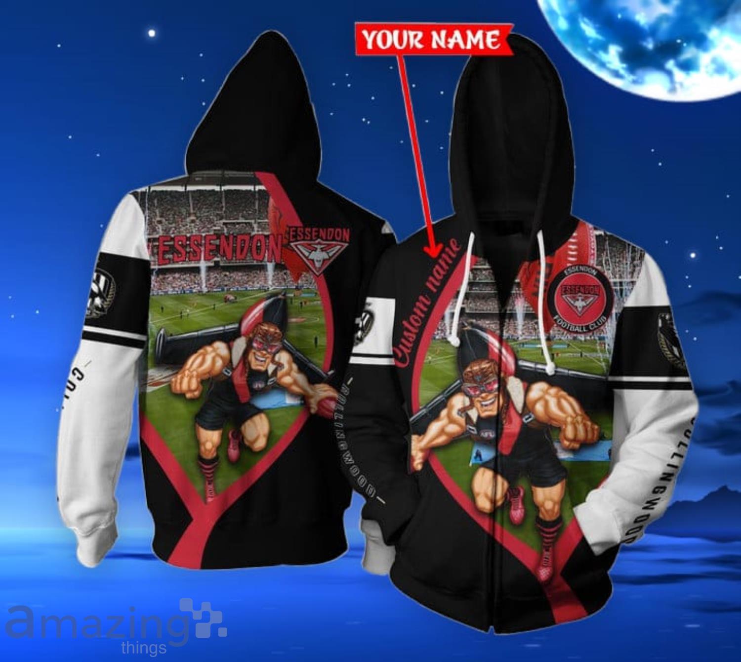 Essendon Football Club Mascot Personalized Name 3D All Over Print Shirt For Fans Product Photo 1