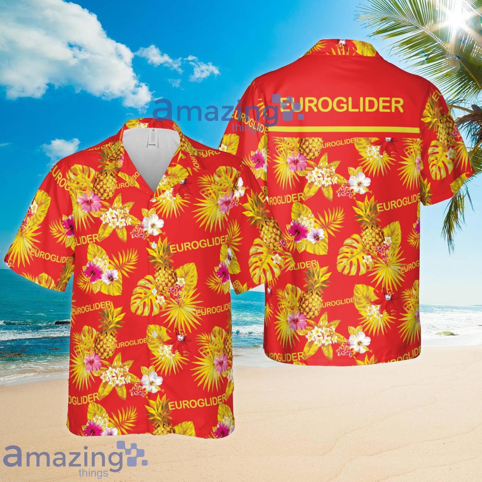 Euroglider Condoms Pineapple Tropical Flower Summer Set Hawaiian Shirt And Shorts Product Photo 1