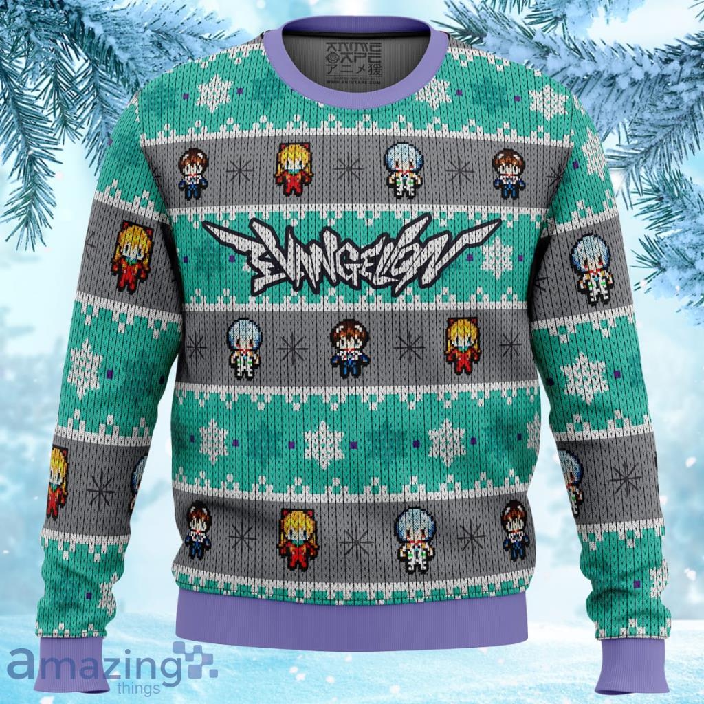 Evangelion Units Neon Genesis Evangelion Ugly Christmas Sweater 3D - Evangelion Units Neon Genesis Evangelion Ugly Christmas Sweater