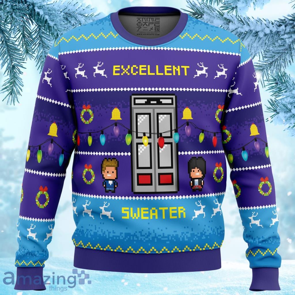 Excellent Sweater! Bill And Ted Ugly Christmas Sweater 3D - Excellent Sweater! Bill and Ted Ugly Christmas Sweater