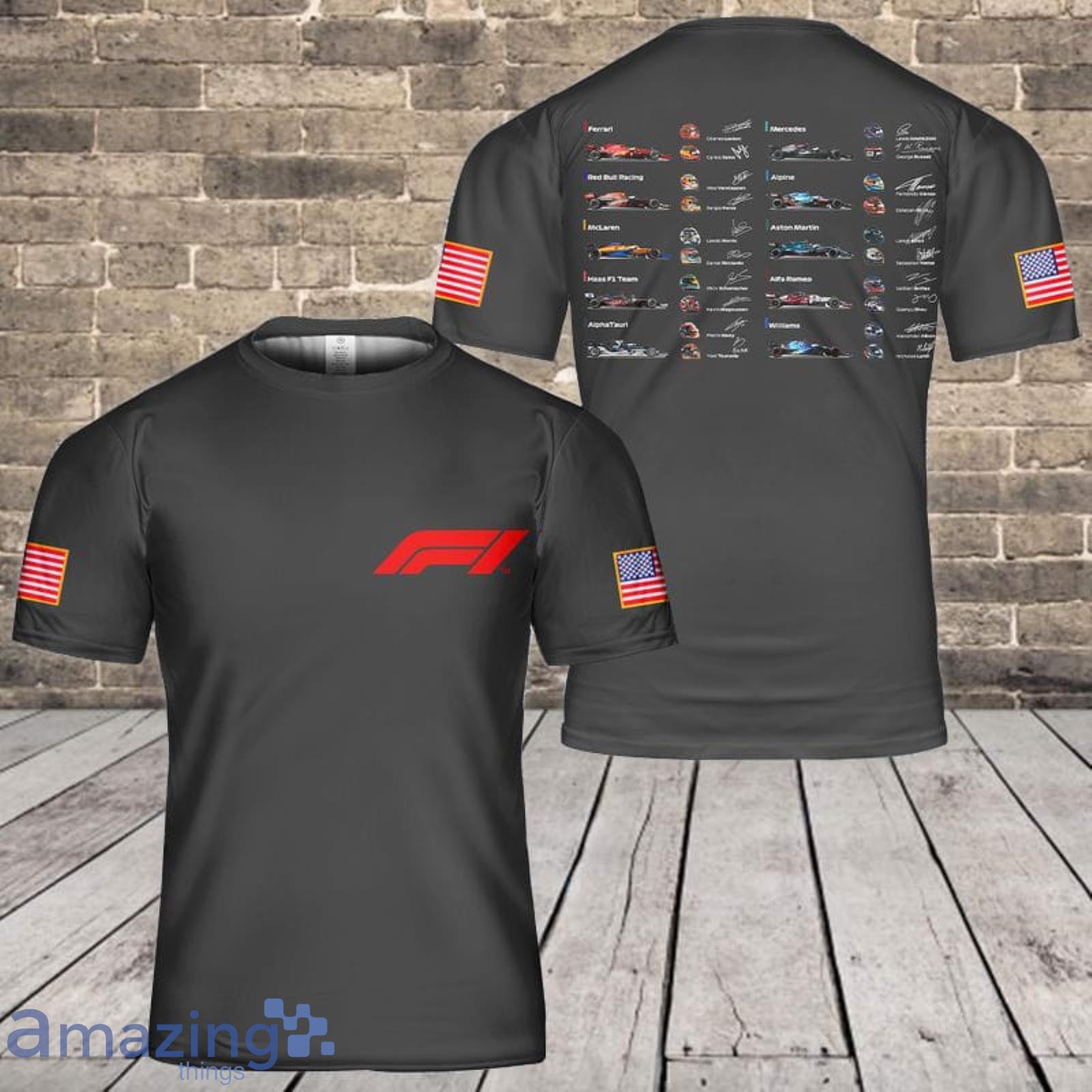 F1 Formula One Teams 2022 3D T-Shirt Product Photo 1