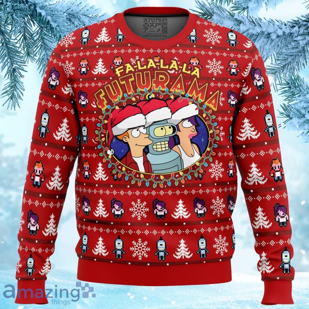 Fa-La-La-La Futurama Ugly Christmas Sweater 3D - Fa-La-La-La Futurama Ugly Christmas Sweater
