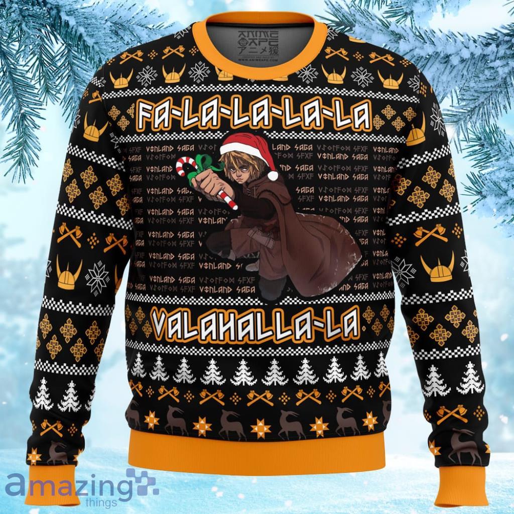 Falalala Valahalla Vinland Saga Christmas Sweater 3D - Falalala Valahalla Vinland Saga Christmas Sweater