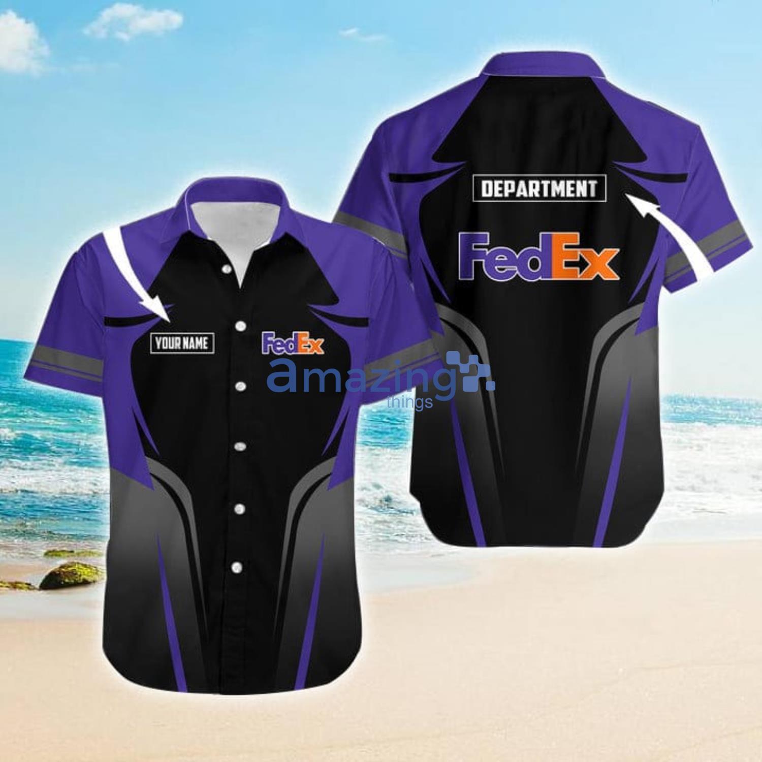Fedex Ultra Personalized Name Hawaiian Shirt Product Photo 1 Fedex Ultra Personalized Name Hawaiian Shirt Product Photo 1