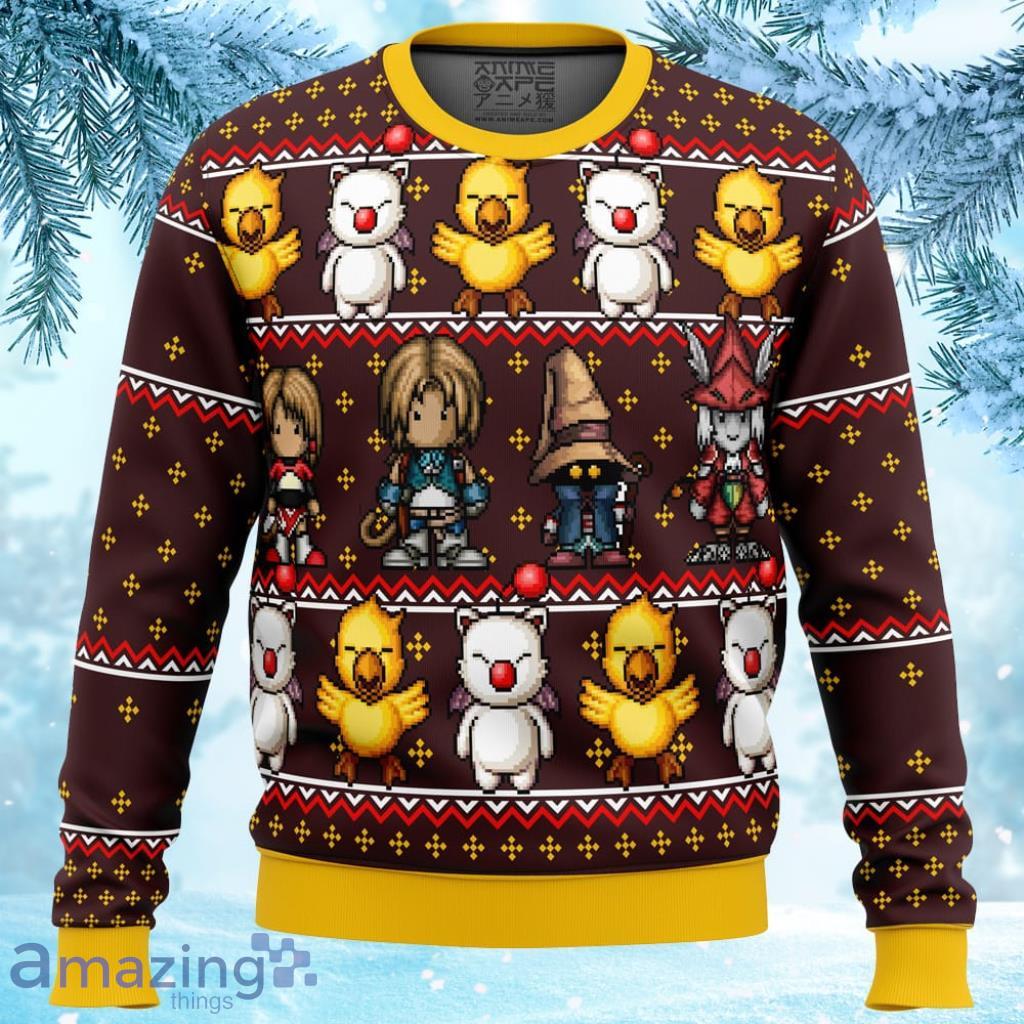 Final Fantasy Classic 8bit Ugly Christmas Sweater 3D - Final Fantasy Classic 8bit Ugly Christmas Sweater Final Fantasy Classic 8bit Ugly Christmas Sweater 3D - Final Fantasy Classic 8bit Ugly Christmas Sweater