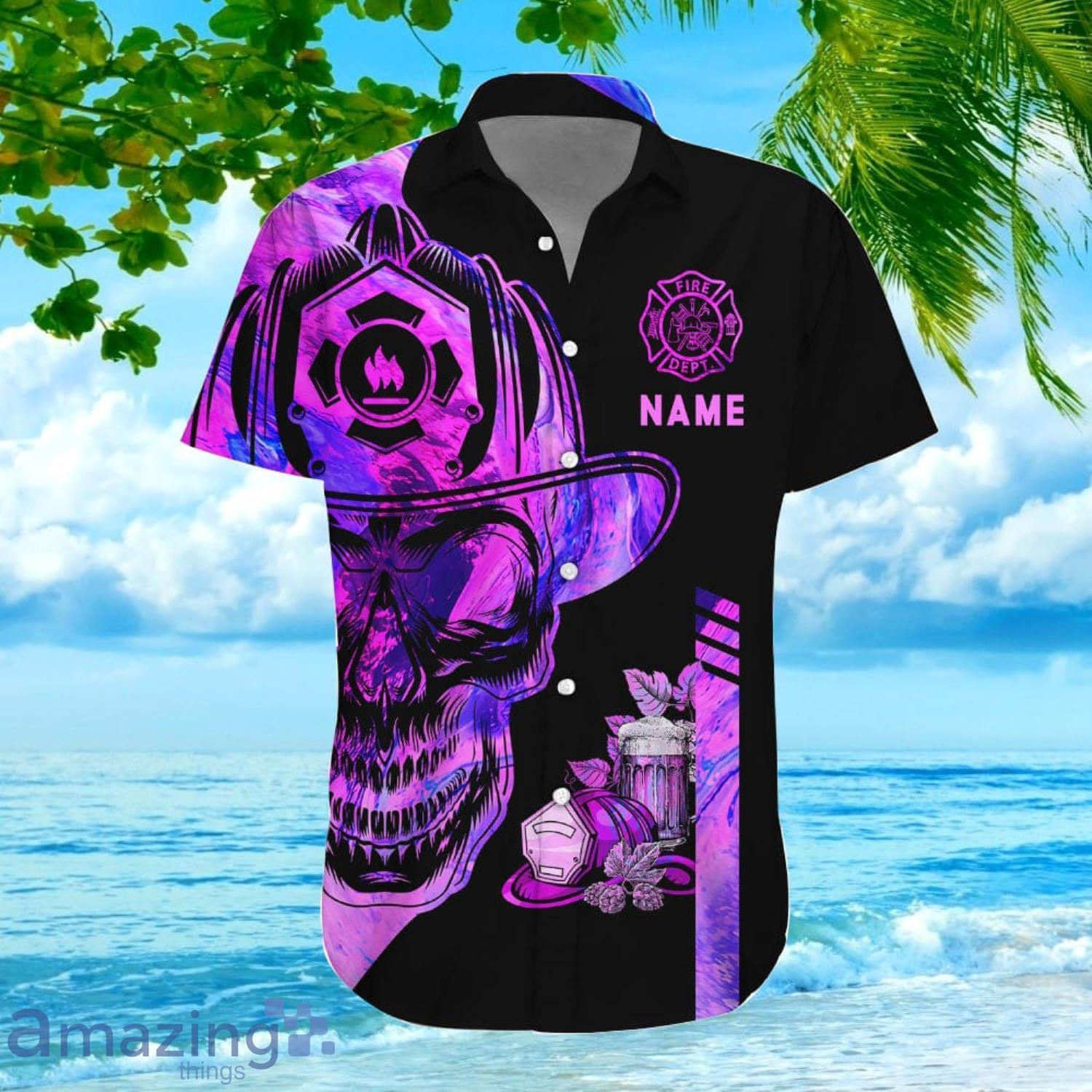 Firefighter And Beer Custom Gifts Combo Hawaiian Shirt And Shorts image Firefighter And Beer Custom Gifts Combo Hawaiian Shirt And Shorts Product Photo 5