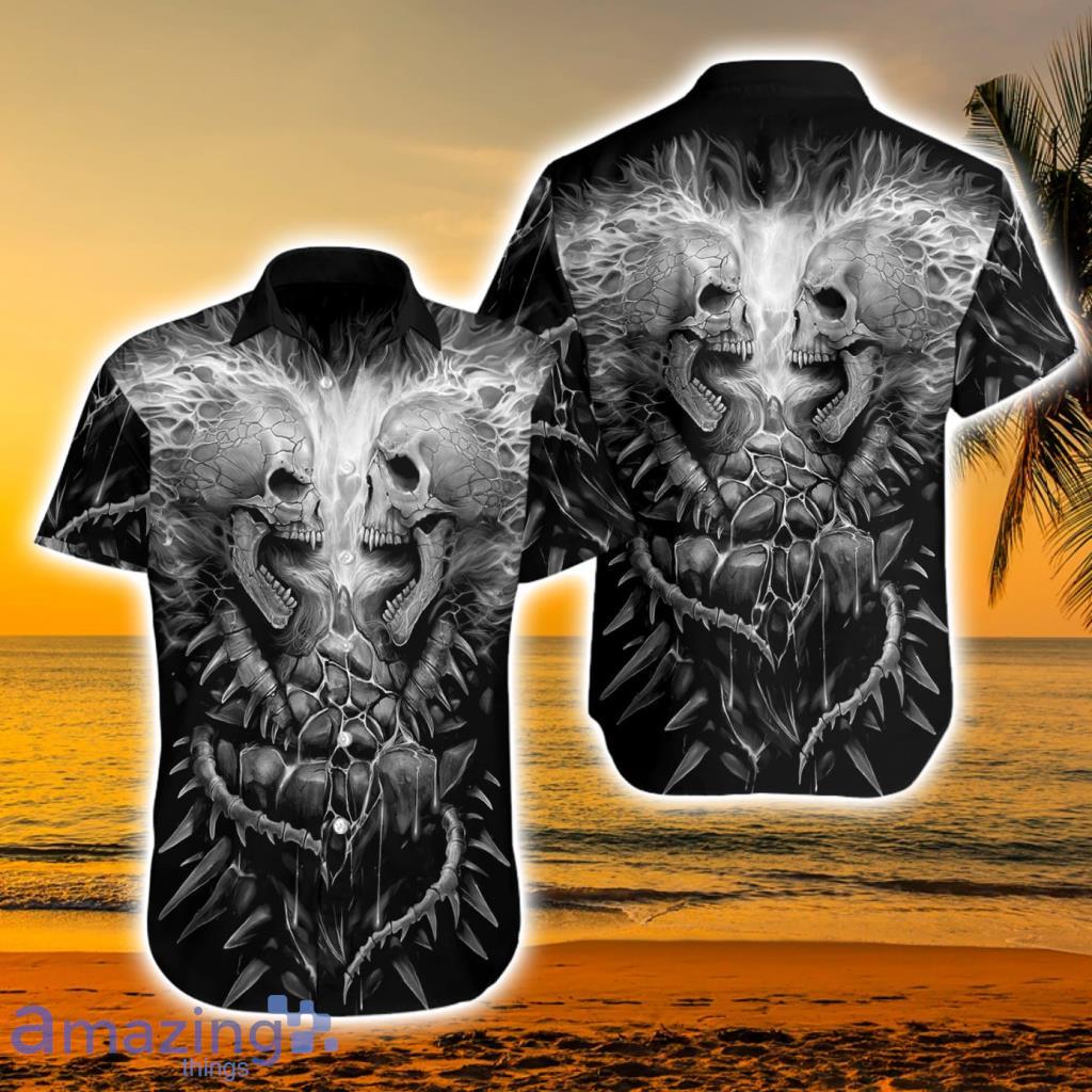 Flaming Skull Lava Tropical Hawaiian Shirt - Flaming Skull Lava Tropical Hawaiian Shirt Flaming Skull Lava Tropical Hawaiian Shirt - Flaming Skull Lava Tropical Hawaiian Shirt