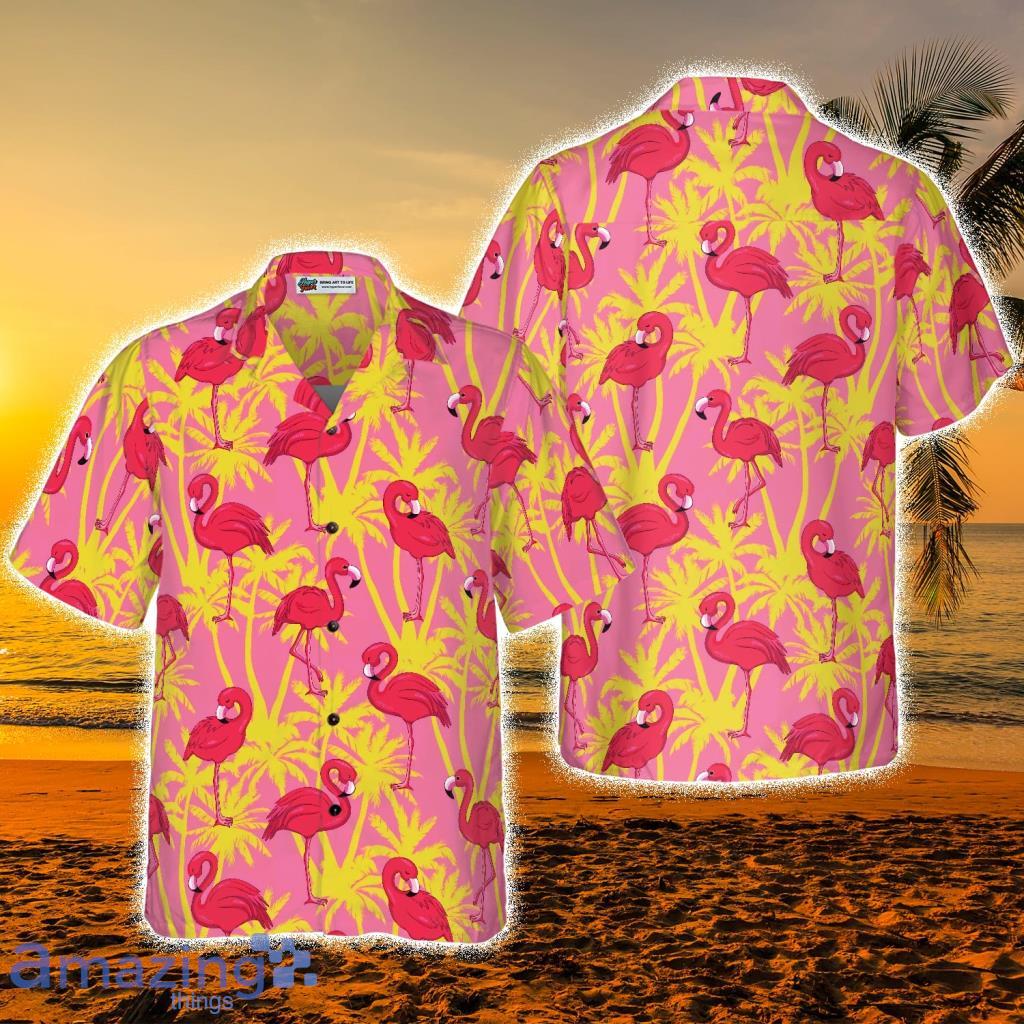 Flamingo Pink Tropical Hawaiian Shirt - Flamingo Pink Tropical Hawaiian Shirt