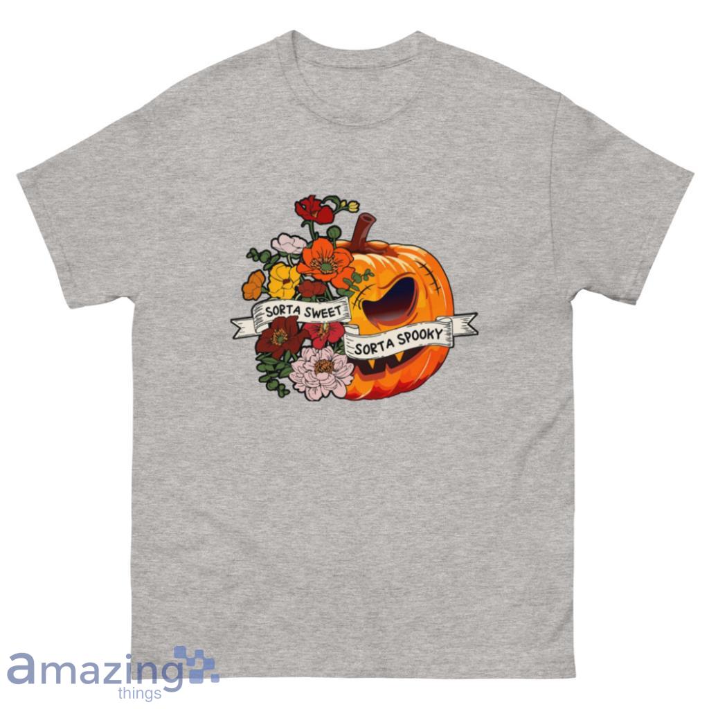 Flower Pumpkin Halloween Shirt - 500 Men’s Classic Tee Gildan