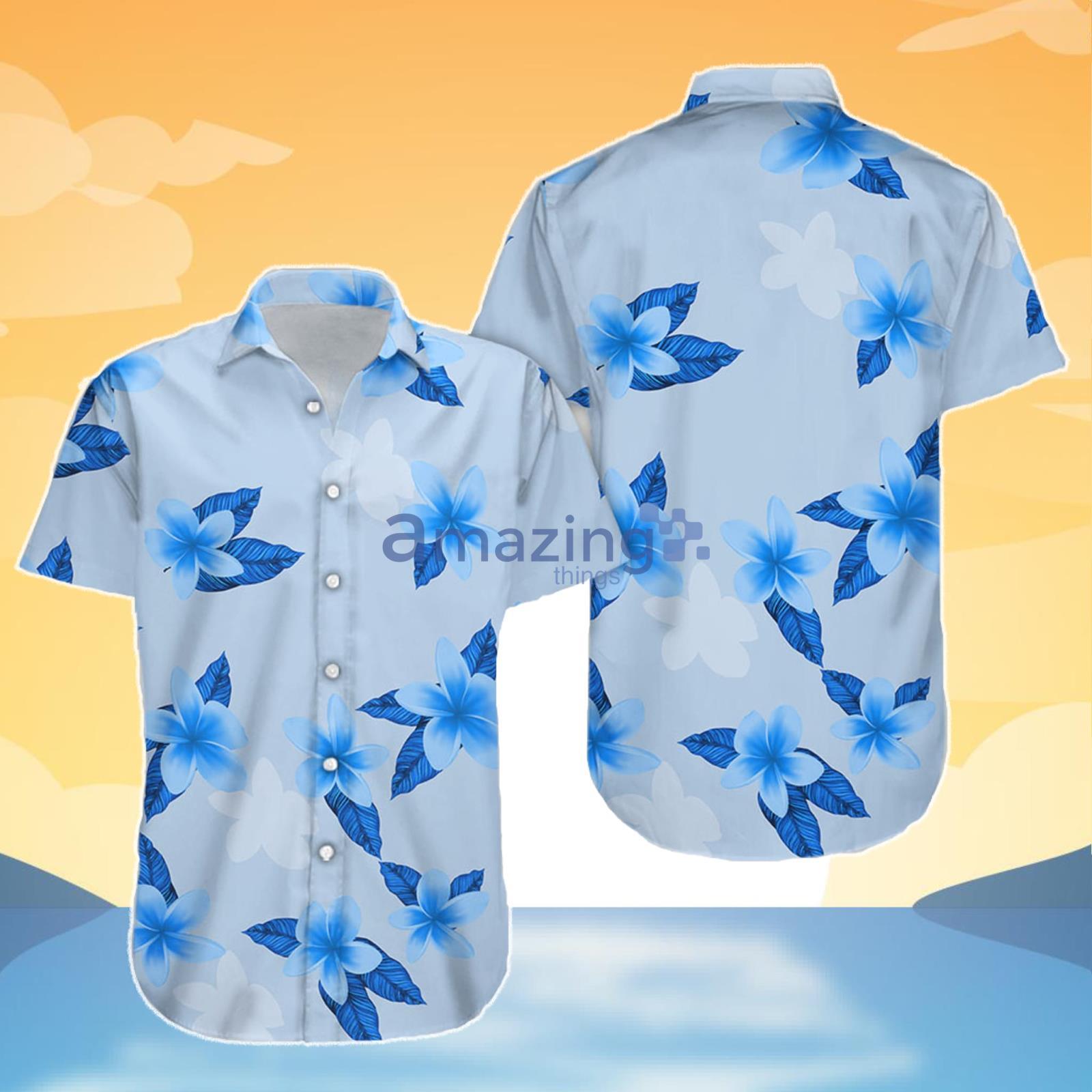 Flower sland Princess Blue Fitted Pattern Combo Hawaiian Shirt And Shorts image Flower sland Princess Blue Fitted Pattern Combo Hawaiian Shirt And Shorts Product Photo 3