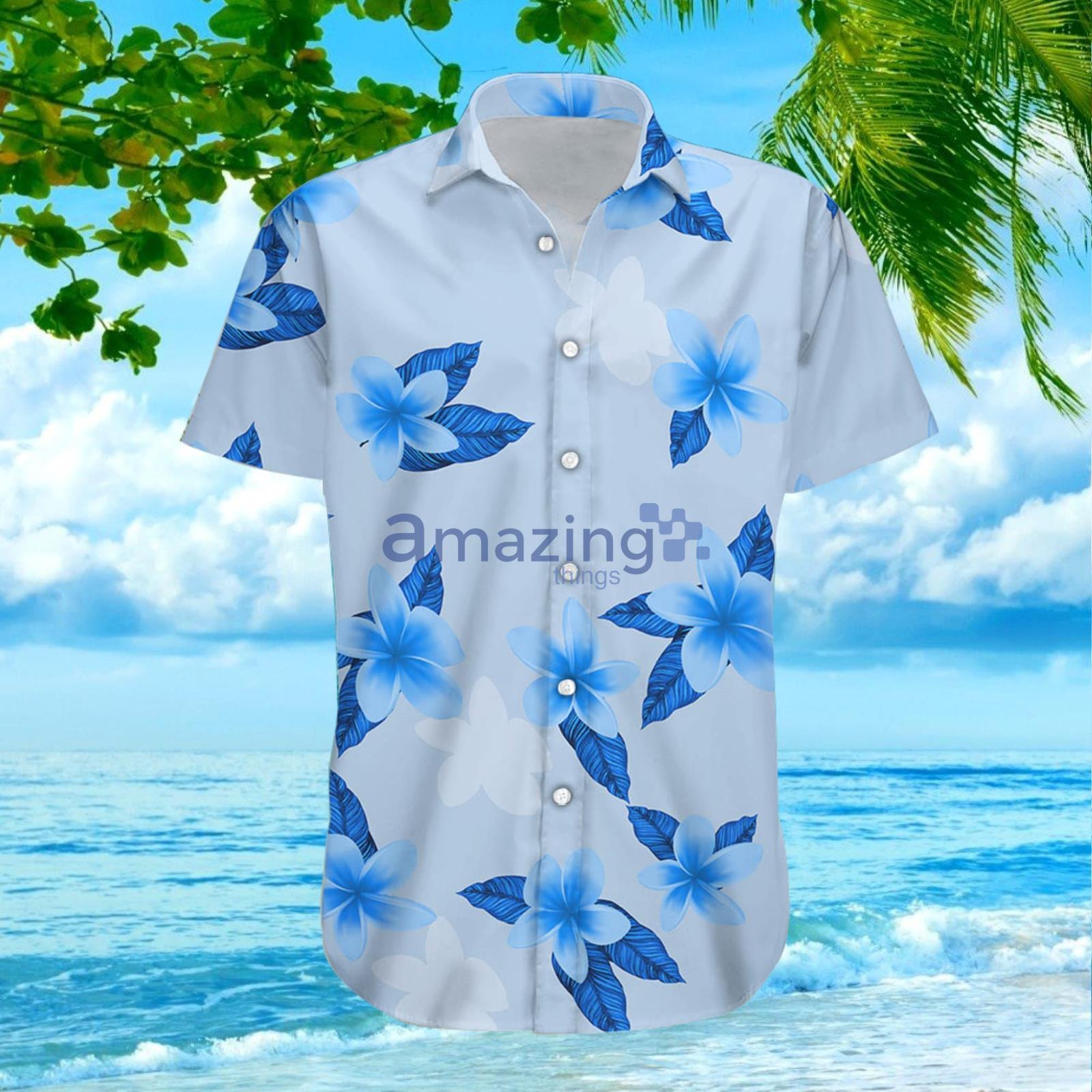 Flower sland Princess Blue Fitted Pattern Combo Hawaiian Shirt And Shorts image Flower sland Princess Blue Fitted Pattern Combo Hawaiian Shirt And Shorts Product Photo 4