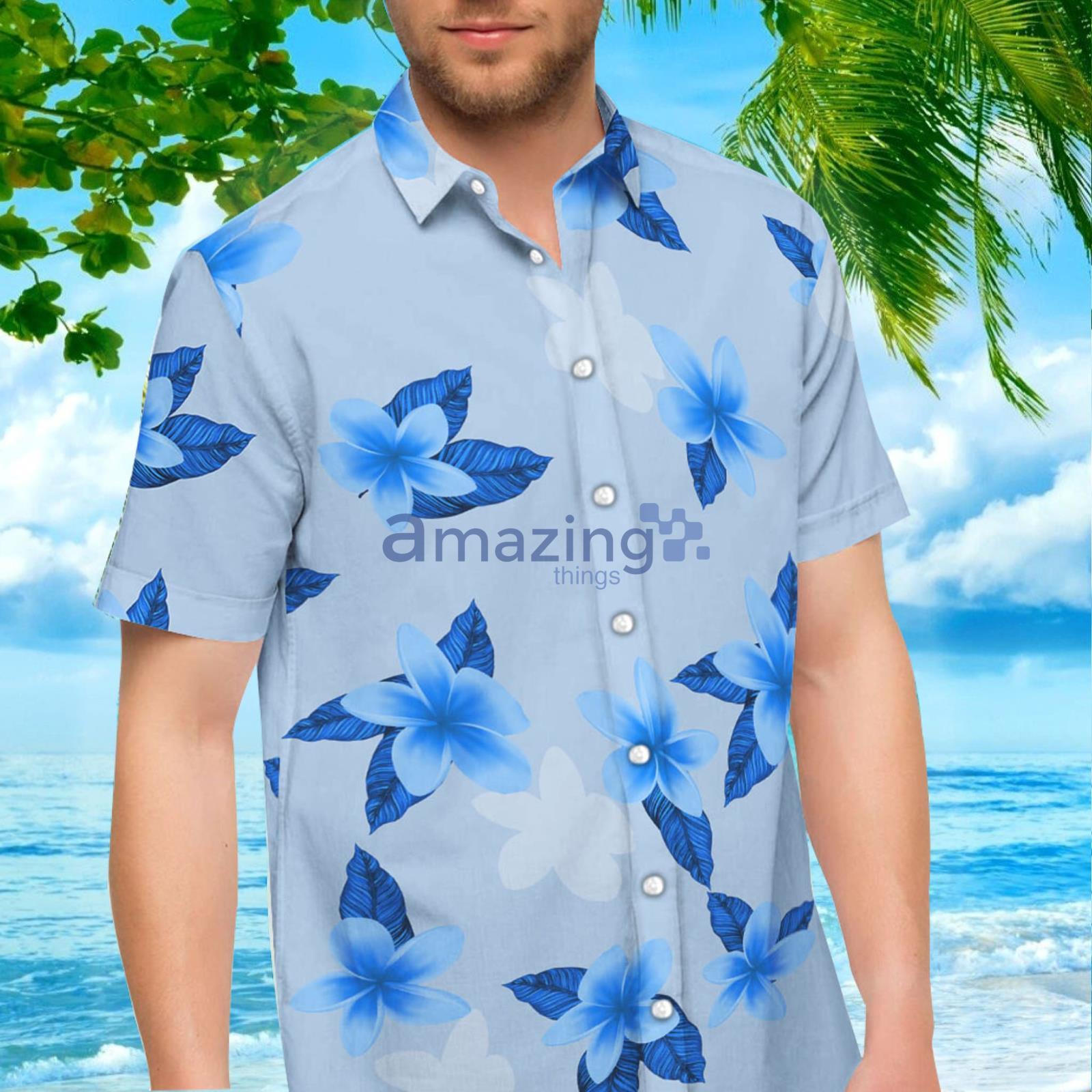 Flower sland Princess Blue Fitted Pattern Combo Hawaiian Shirt And Shorts image Flower sland Princess Blue Fitted Pattern Combo Hawaiian Shirt And Shorts Product Photo 6