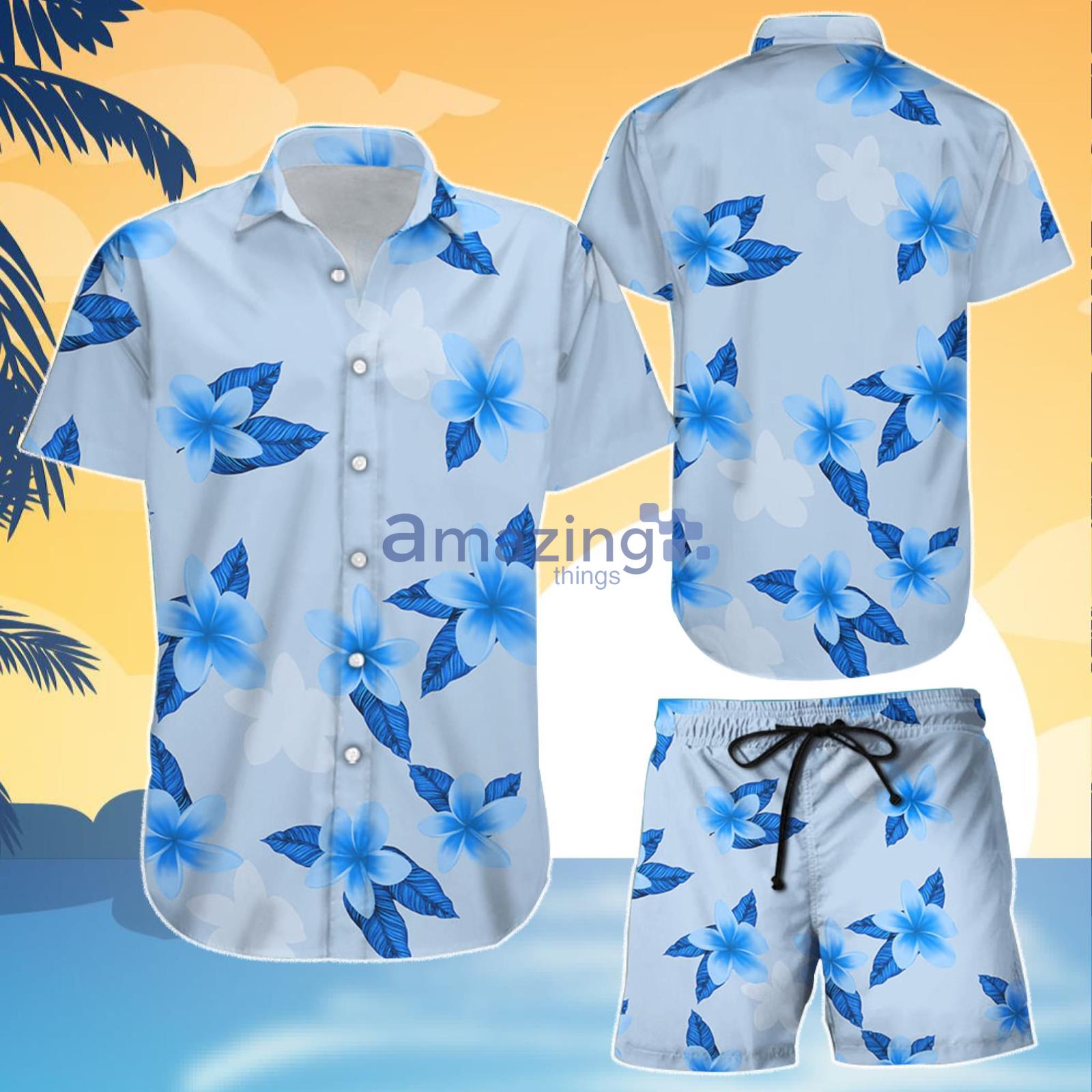 Flower sland Princess Blue Fitted Pattern Combo Hawaiian Shirt And Shorts Product Photo 1 Flower sland Princess Blue Fitted Pattern Combo Hawaiian Shirt And Shorts Product Photo 1