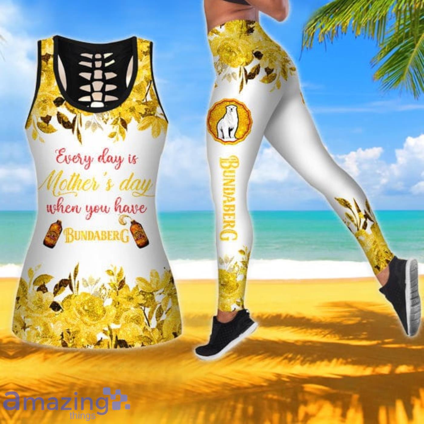 Flowers Mother's Day Bundaberg Combo Tanktop And Leggings image Flowers Mother's Day Bundaberg Combo Tanktop And Leggings Product Photo 1