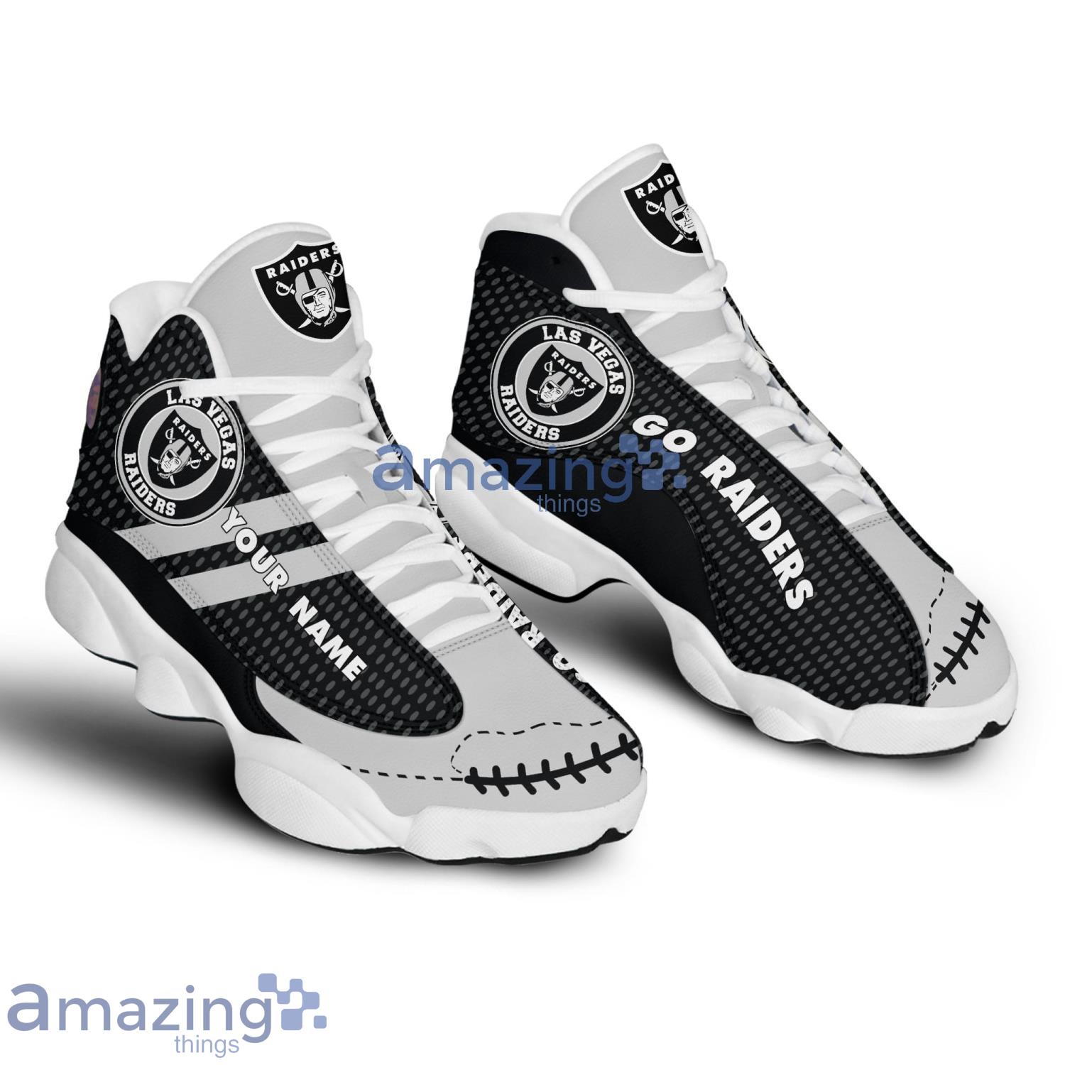 Football Sneakers Custom Name LV Raiders Go Raiders Rugby Ball Air