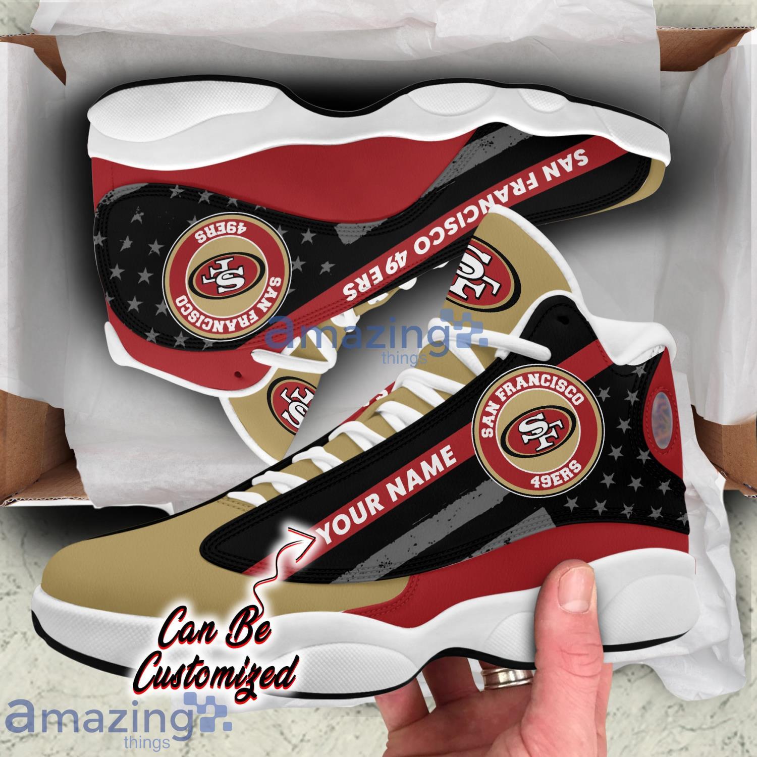 Nfl San Francisco 49ers Air Jordan 13 Shoes For Fans