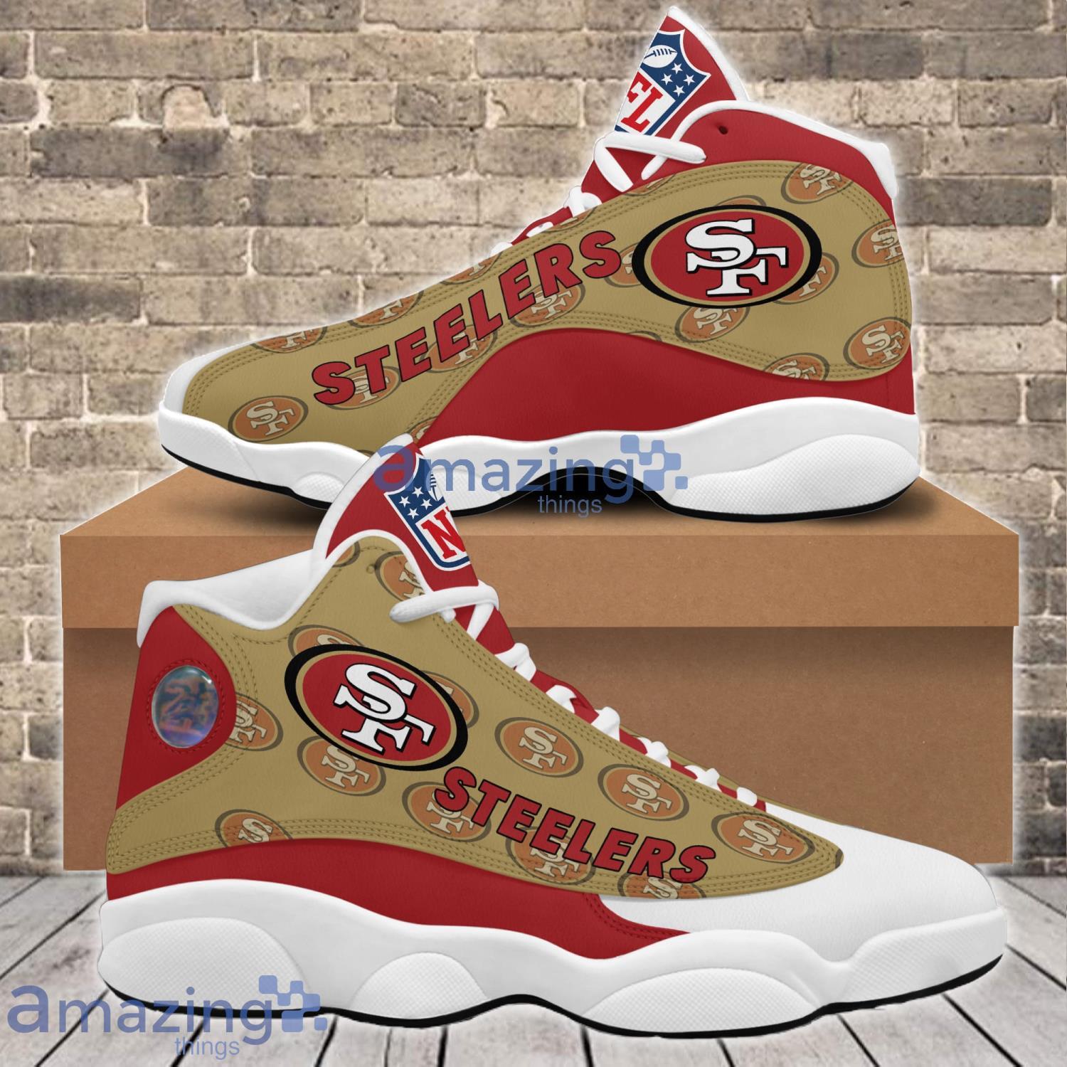 San Francisco 49ers Form Air Jordan 13 Sneakers Football Team Sneakers