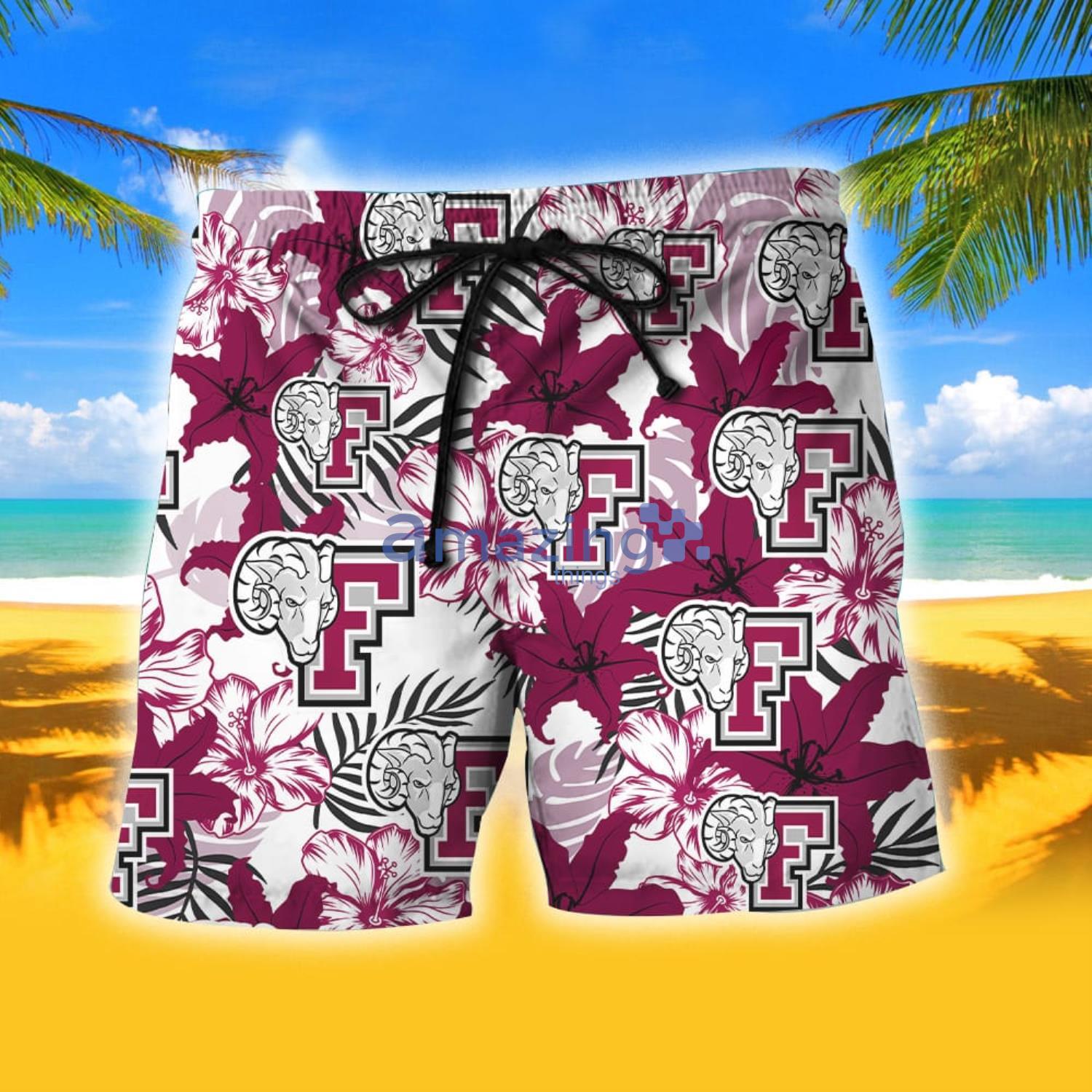 Fordham Rams Tropical Aloha Combo Hawaiian Shirt And Shorts Gift For Summer image Fordham Rams Tropical Aloha Combo Hawaiian Shirt And Shorts Gift For Summer Product Photo 2