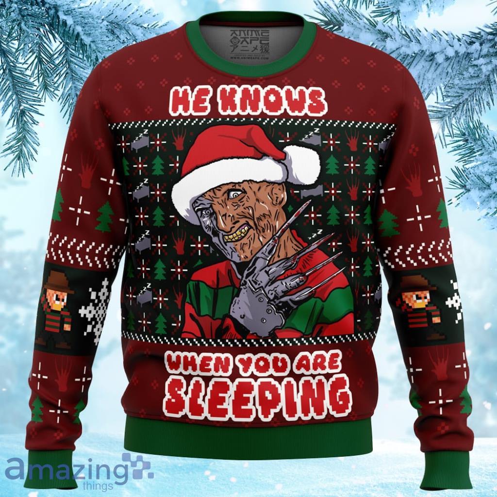 Fred Claws Christmas Freddy Krueger Ugly Christmas Sweater 3D - Fred Claws Christmas Freddy Krueger Ugly Christmas Sweater