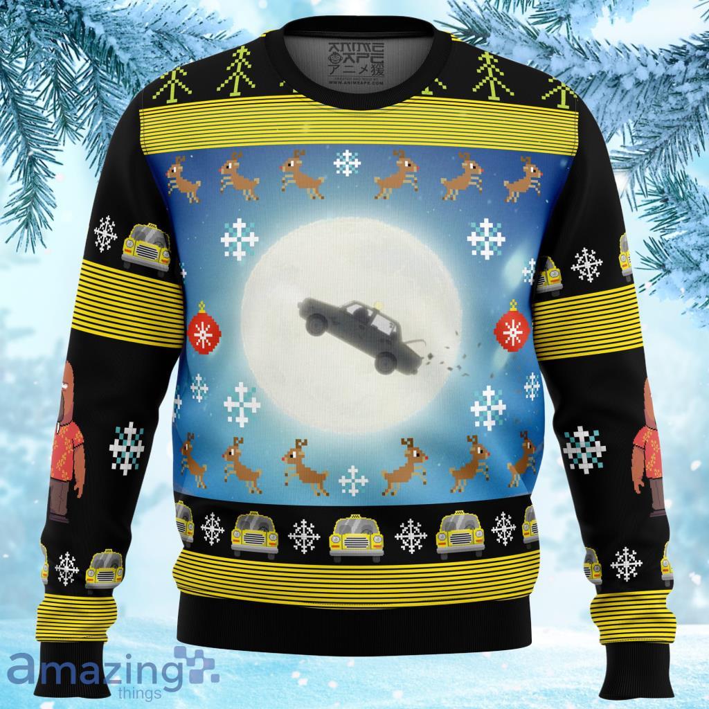 Full Moon Odd Taxi Ugly Christmas Sweater 3D - Full Moon Odd Taxi Ugly Christmas Sweater