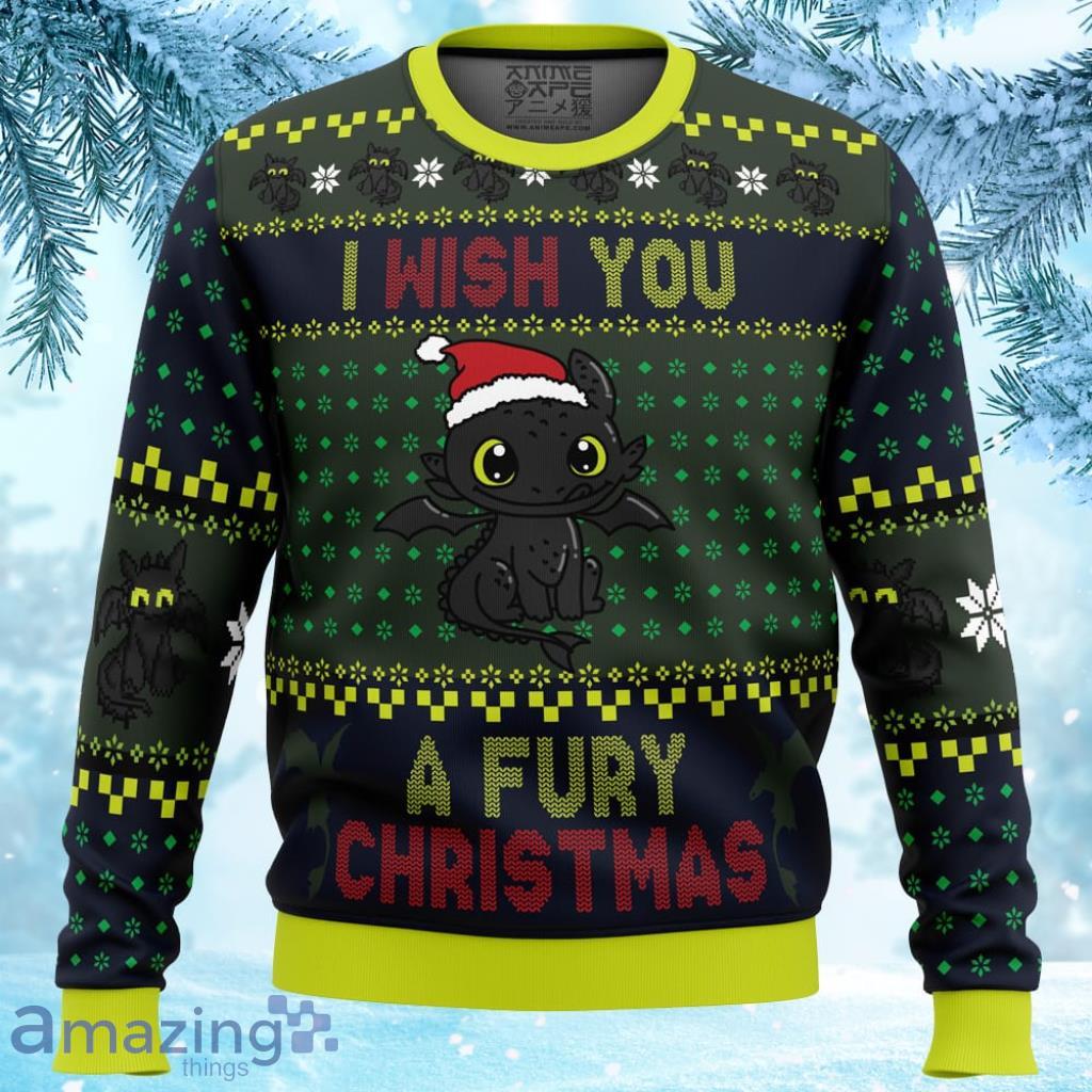 Fury Christmas Toothless Ugly Christmas Sweater 3D - Fury Christmas Toothless Ugly Christmas Sweater