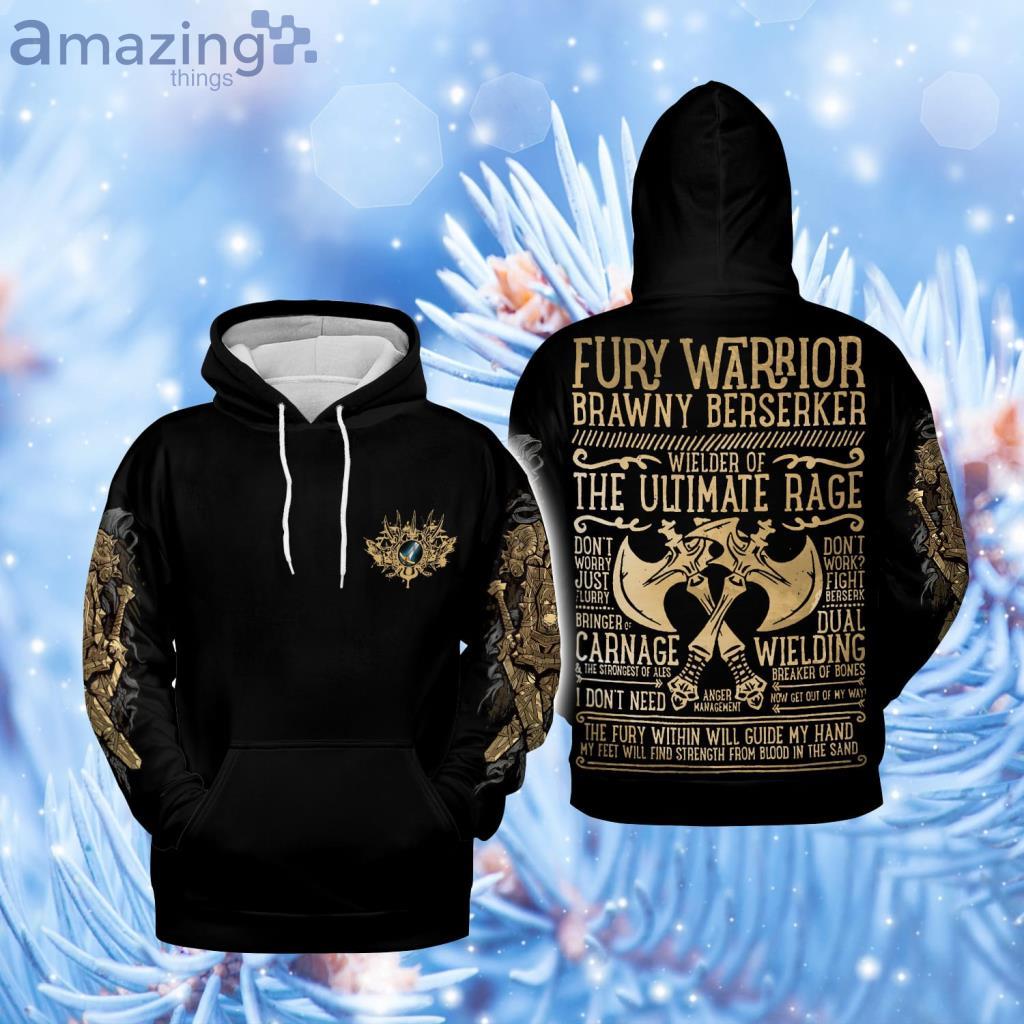 Fury Warrior WoW Class Guide Hoodie 3D - Fury Warrior WoW Class Guide Hoodie 3D