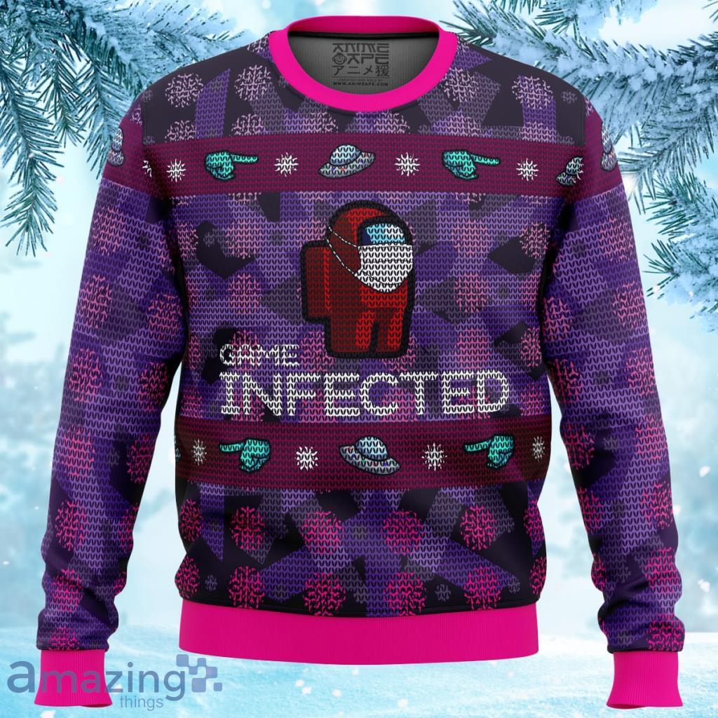 Game Infected Among Us Ugly Christmas Sweater 3D - Game Infected Among Us Ugly Christmas Sweater