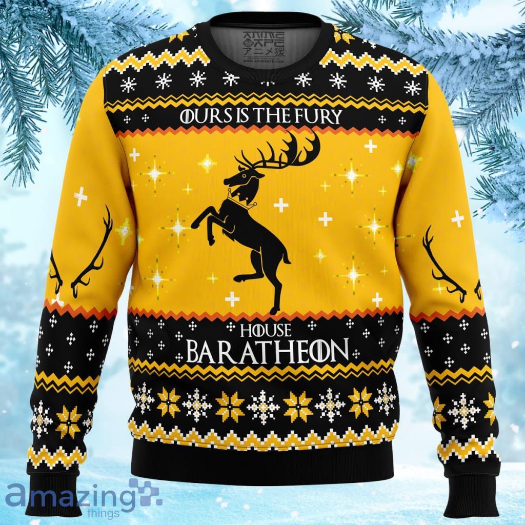 Game Of Thrones House Baratheon Ugly Christmas Sweater 3D - Game of Thrones House Baratheon Ugly Christmas Sweater
