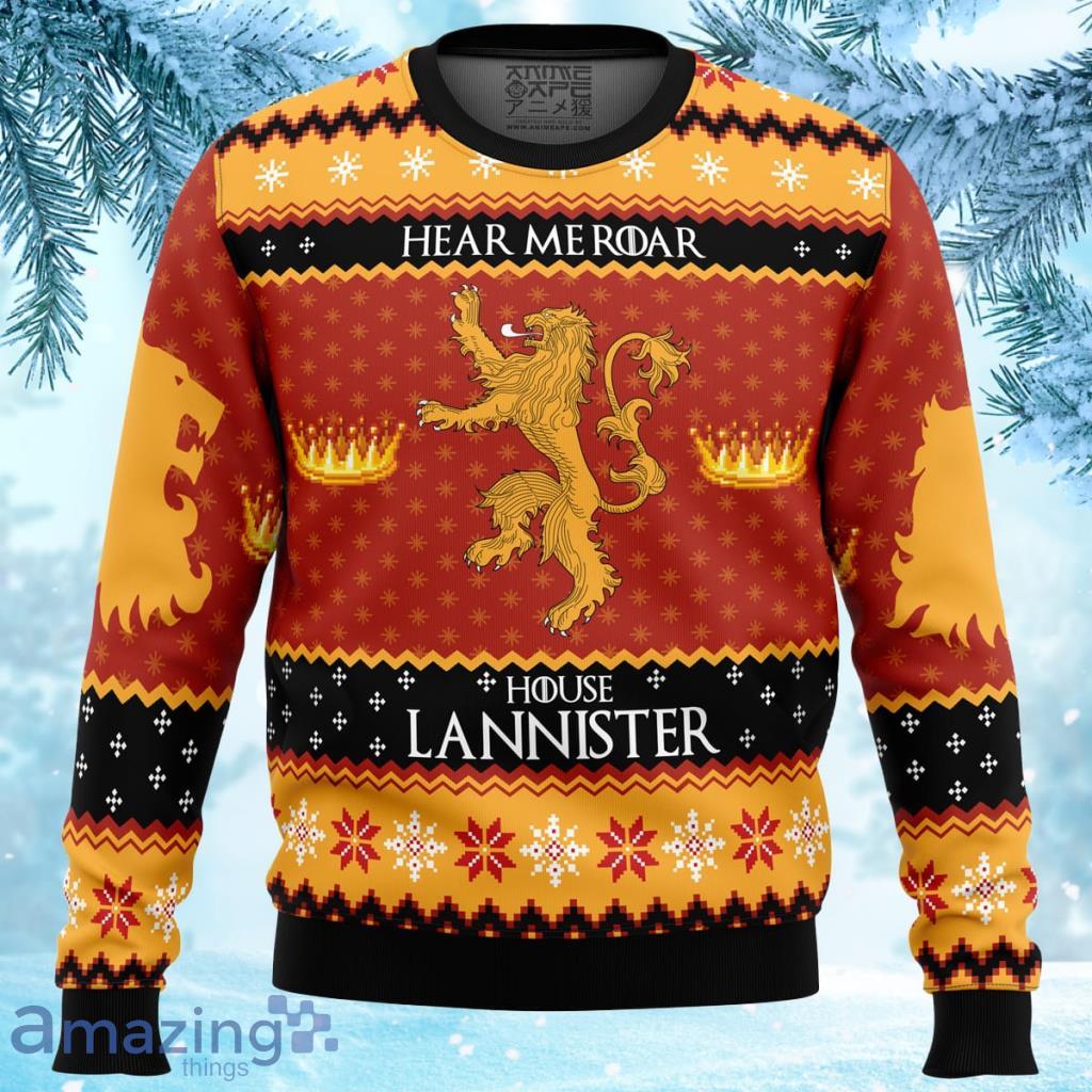 Game Of Thrones House Lannister Ugly Christmas Sweater 3D - Game of Thrones House Lannister Ugly Christmas Sweater