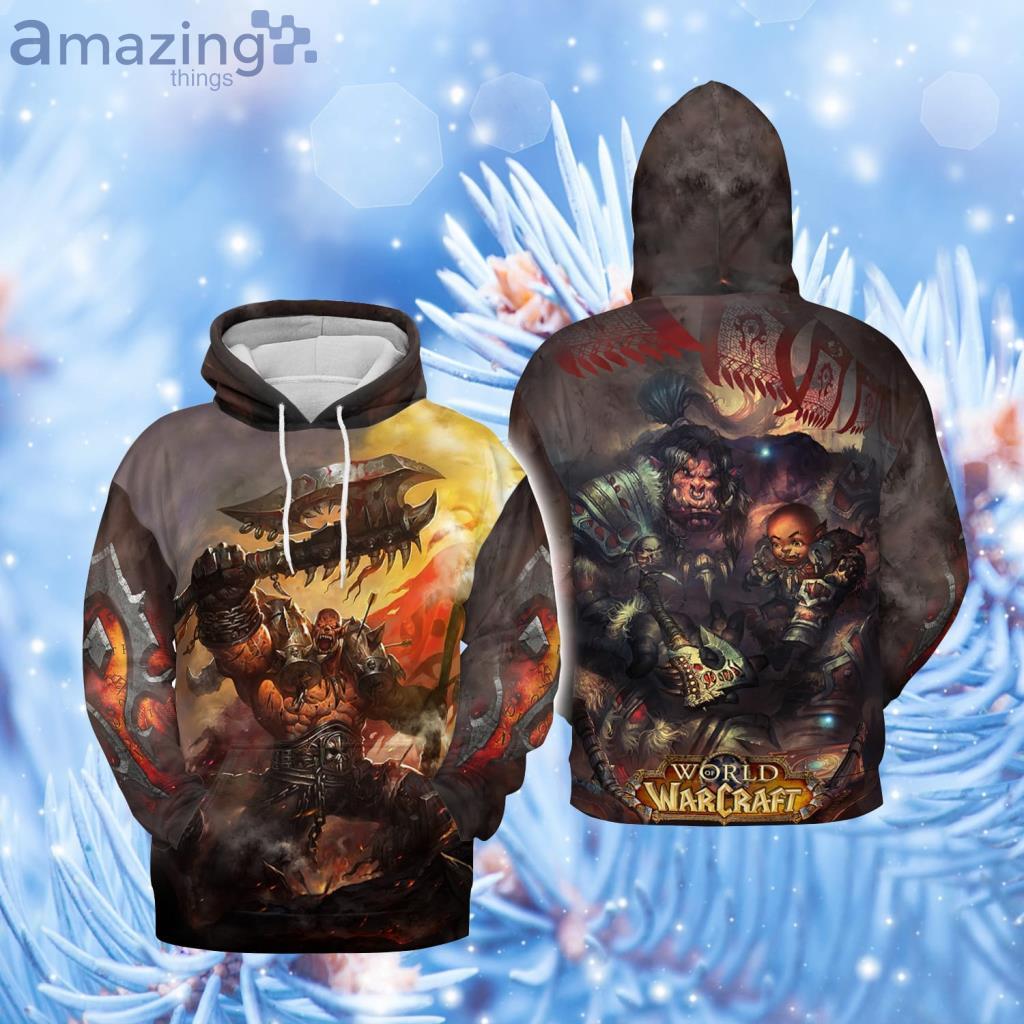 Garrosh Hellscream Warchief of the Horde WoW AOP Hoodie 3D - Garrosh Hellscream Warchief of the Horde WoW AOP Hoodie 3D