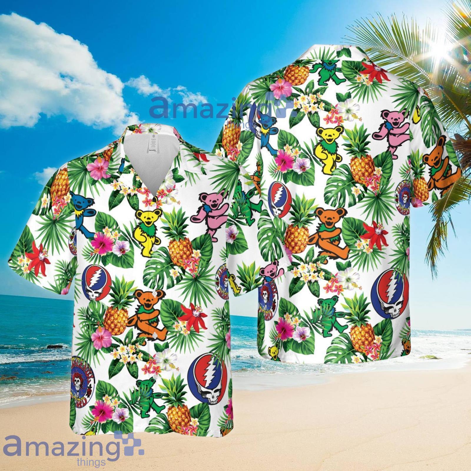 GFD Aloha Beach Pineapple Tropical Flower Summer Set Hawaiian Shirt And Shorts Product Photo 1
