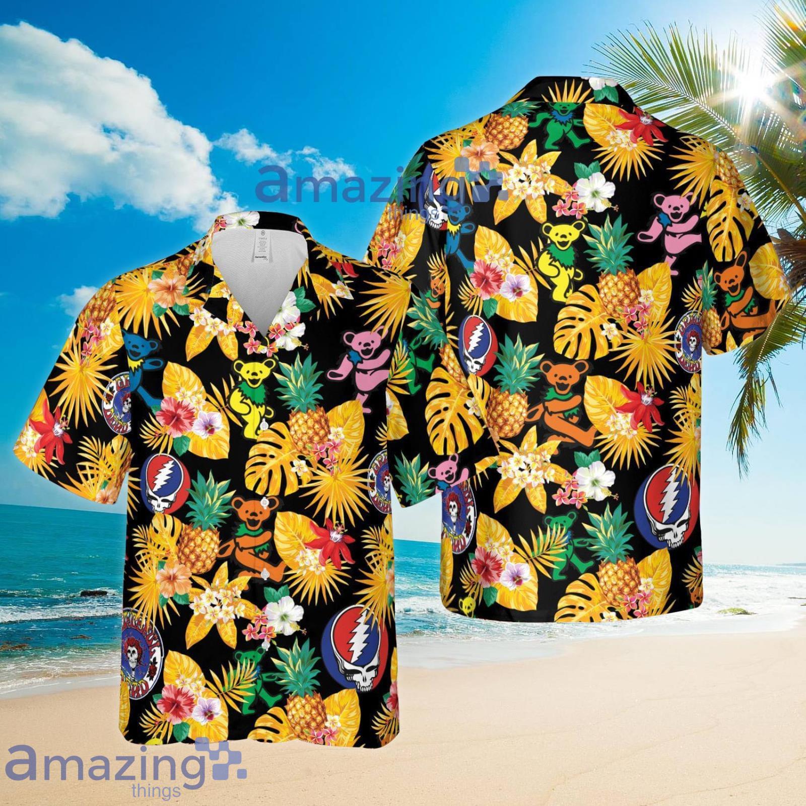 GFD Tropical Beach Music Band Pineapple Tropical Flower Summer Set Hawaiian Shirt And Shorts Product Photo 1