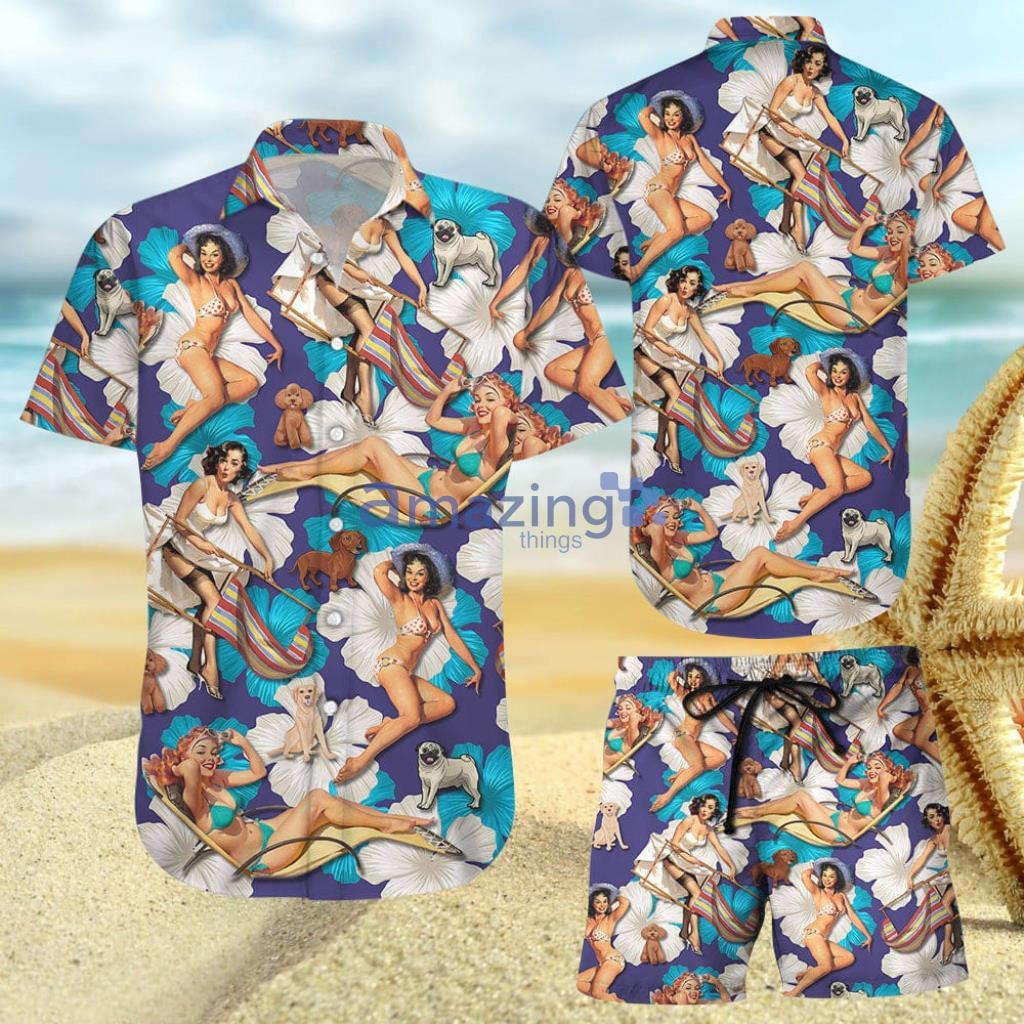 Girl - Summer flower Dog Girl Hawaiian Shirt And Short - Girl - Summer flower Dog Girl Hawaiian Shirt And Short
