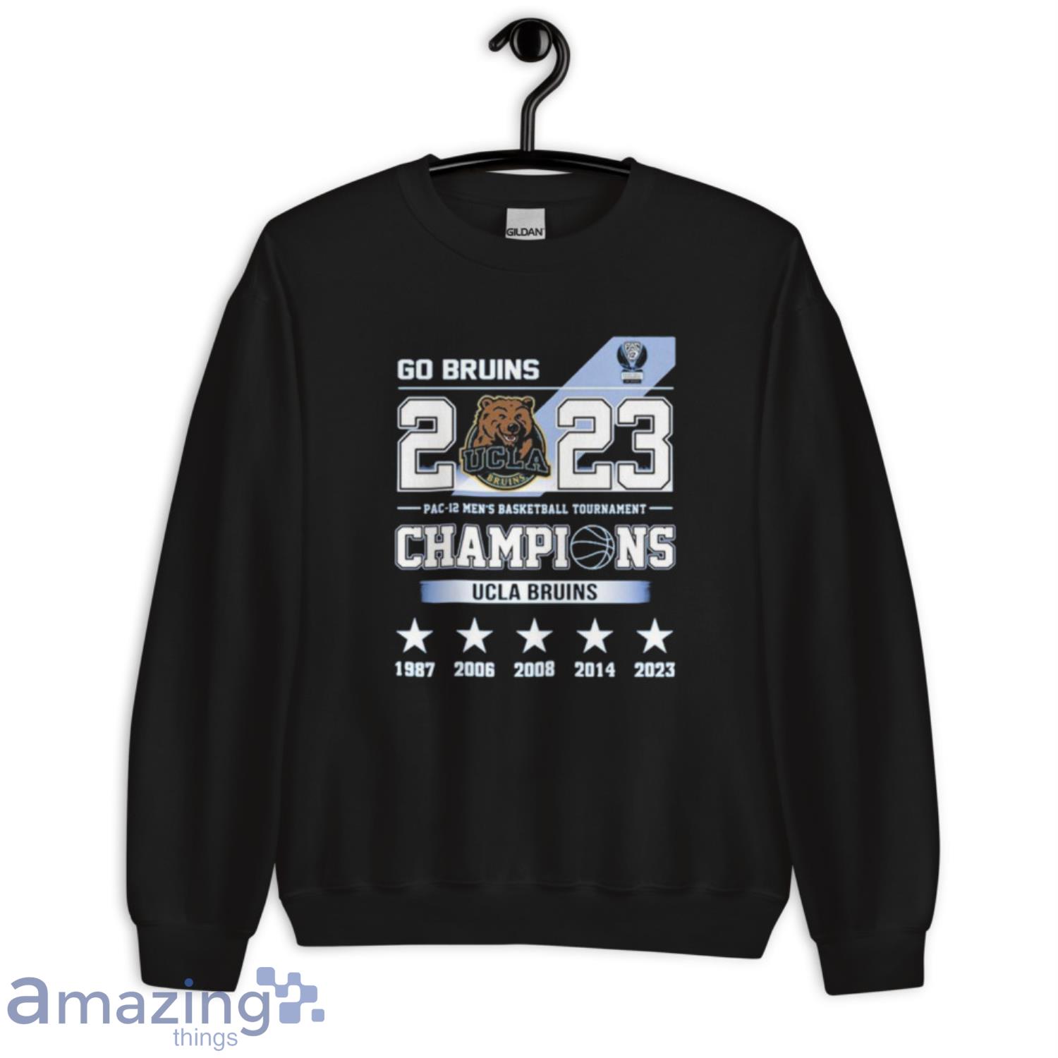 Go Bruins 2023 Pac 12 Men’s Basketball Tournament Champions Ucla Bruins Shirt image Go Bruins 2023 Pac-12 Men’s Basketball Tournament Champions Ucla Bruins Shirt - Unisex Crewneck Sweatshirt