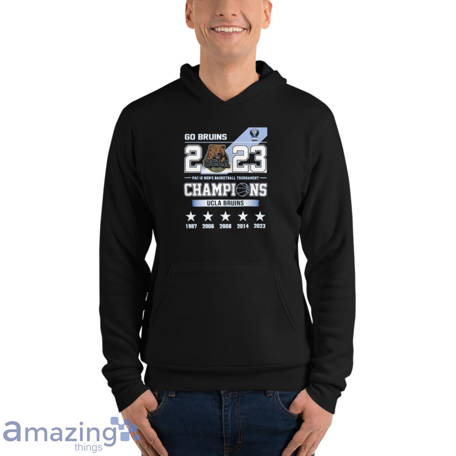Go Bruins 2023 Pac 12 Men’s Basketball Tournament Champions Ucla Bruins Shirt image Go Bruins 2023 Pac-12 Men’s Basketball Tournament Champions Ucla Bruins Shirt - Unisex Fleece Pullover Hoodie